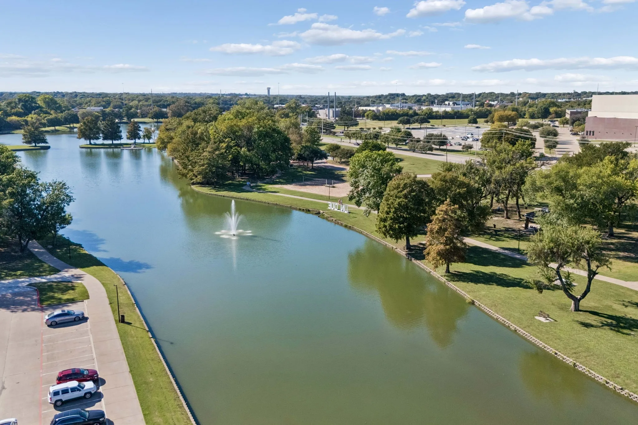 Towne Lake Park offers serene water features, walking trails and play areas.