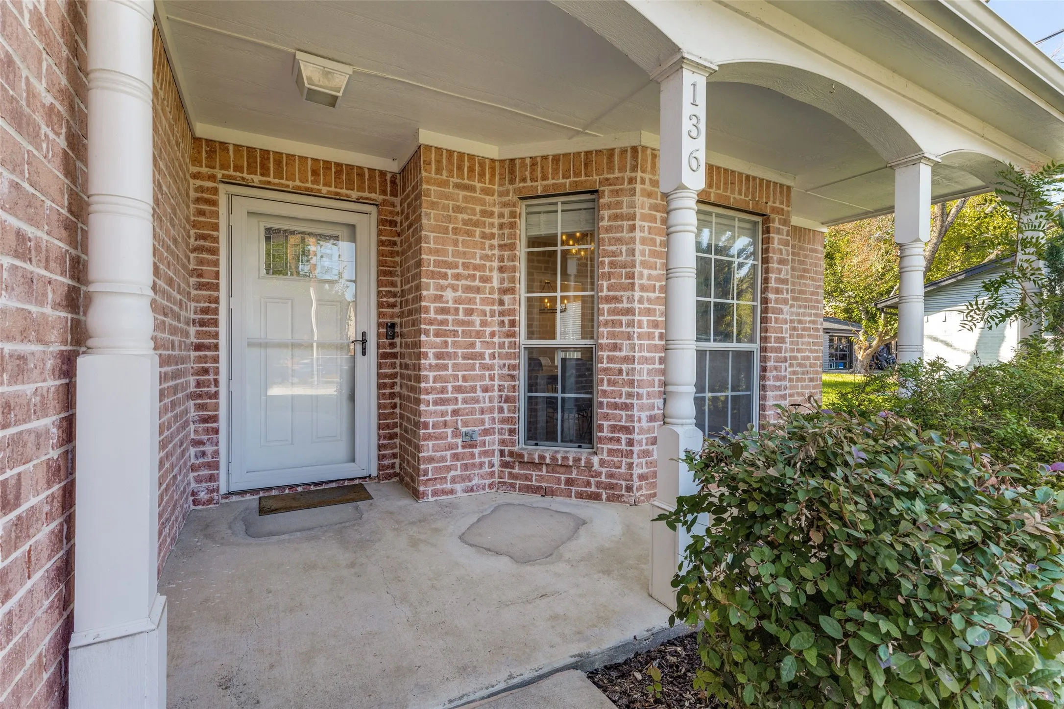 Cozy covered front patio