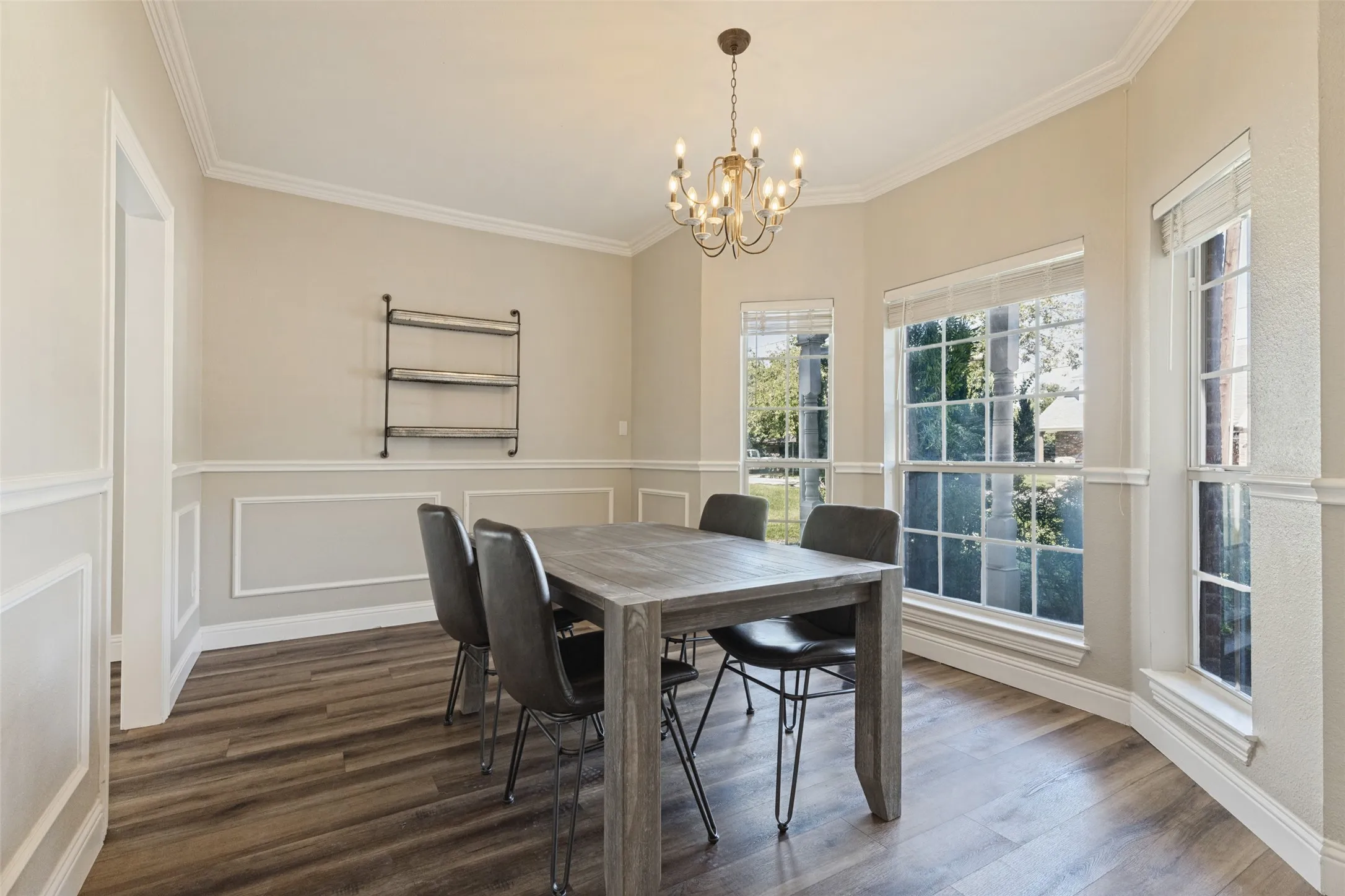 Dining room area right off the kitchen that can also be used as an office space, playroom, etc