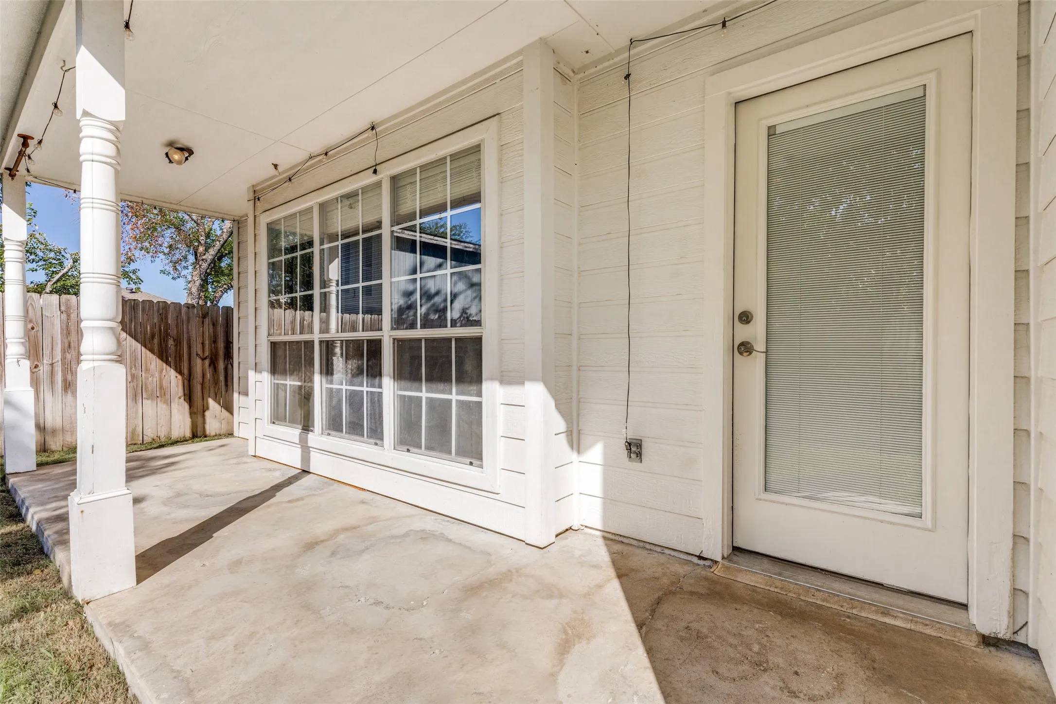 Covered back patio