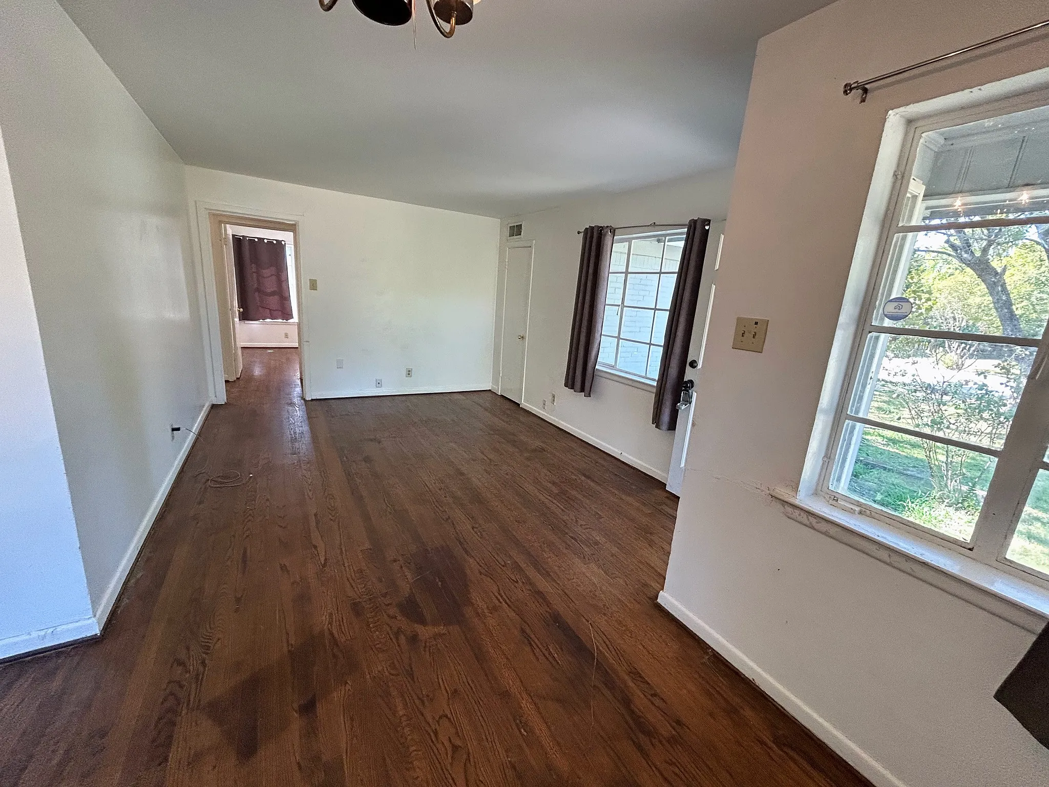 Living room looking toward hallway