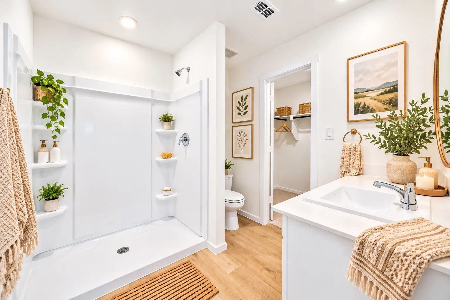 Virtually Staged primary bathroom