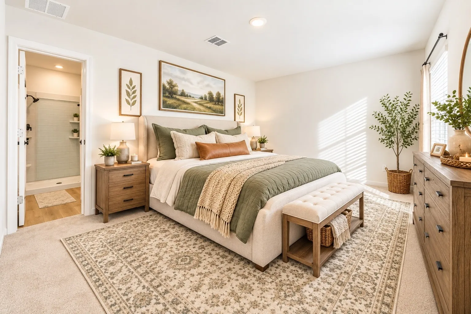 Virtually Staged Primary Bedroom