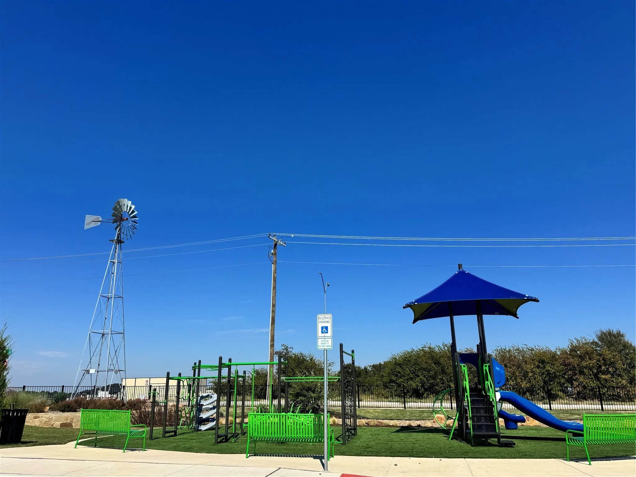 View of community jungle gym