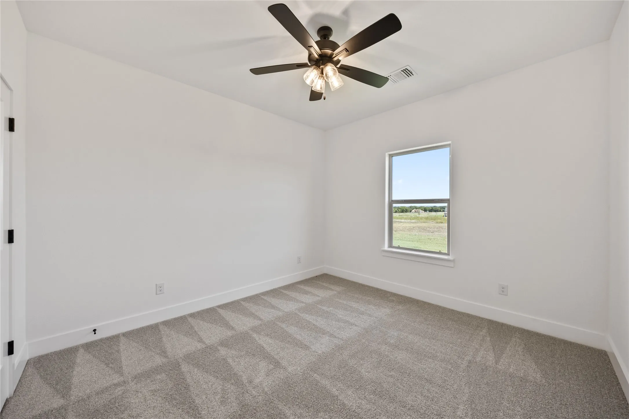 Recessed window with exterior scenery