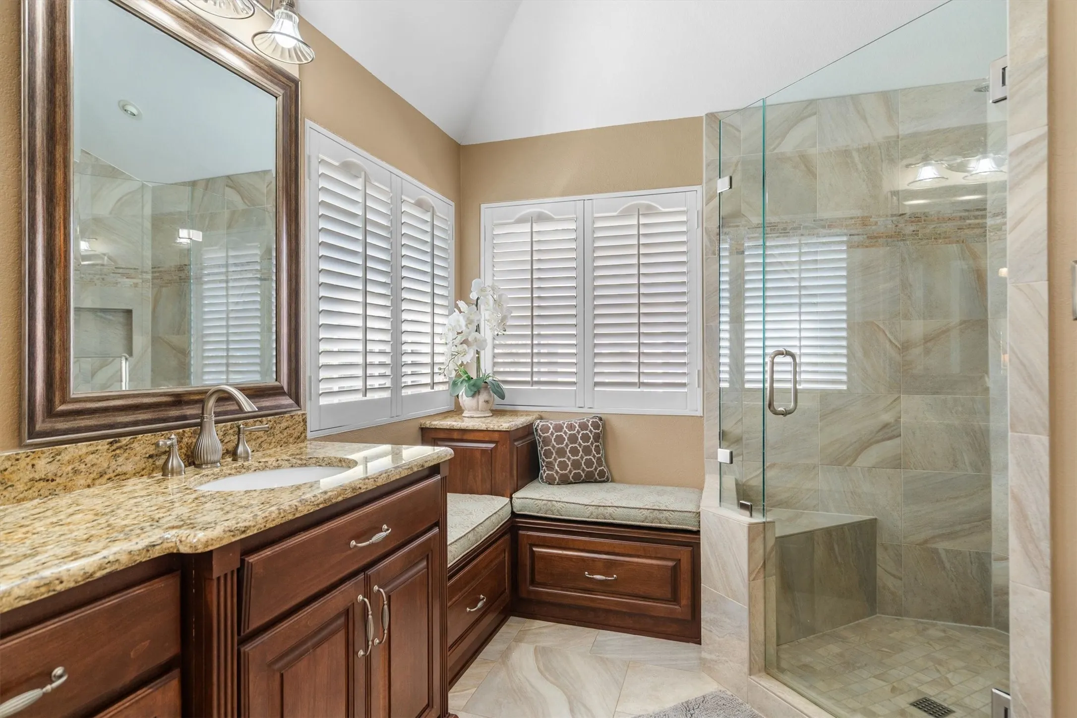 Large walk in shower
