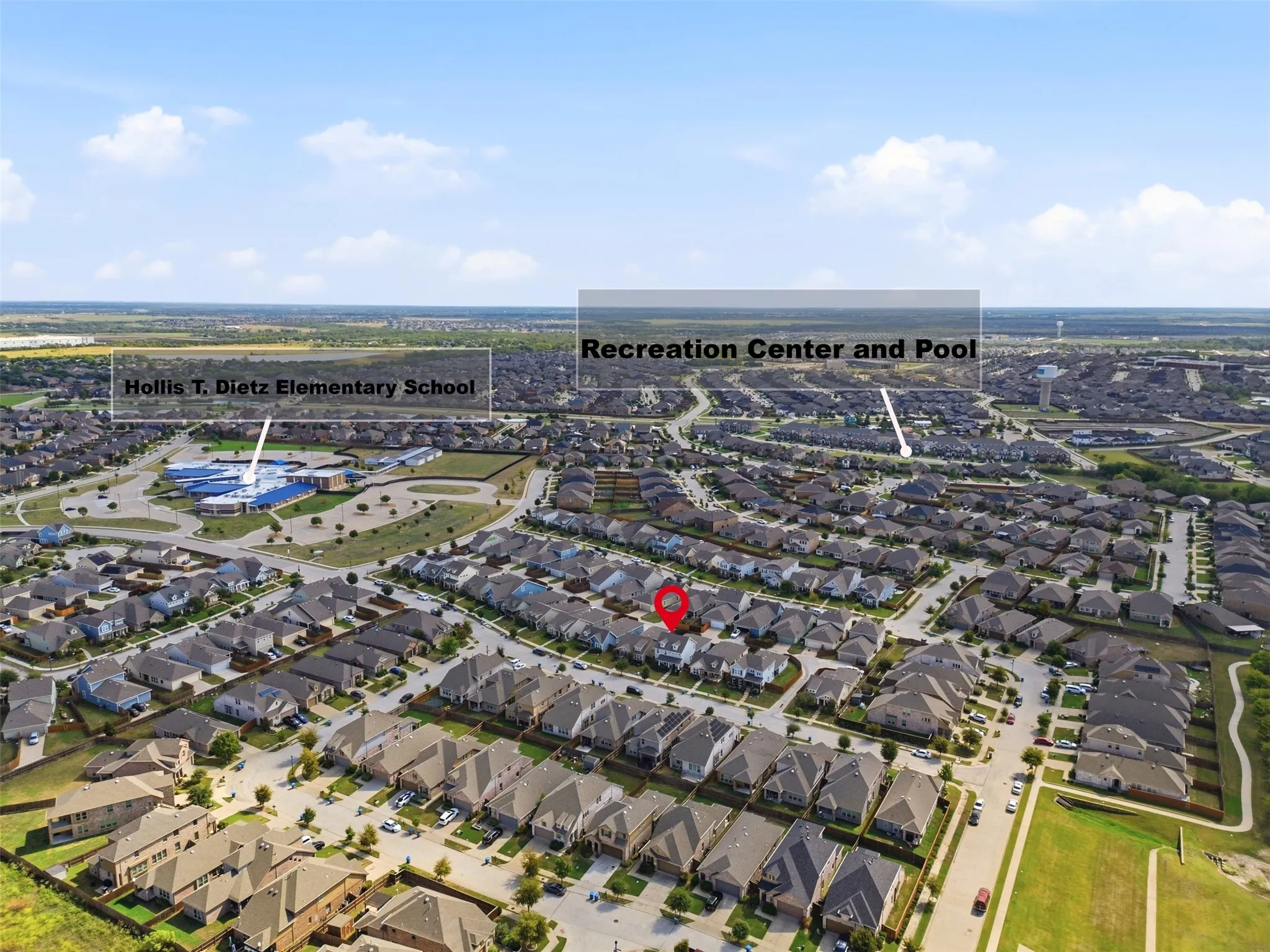 Great location near the elementary school and amenity center