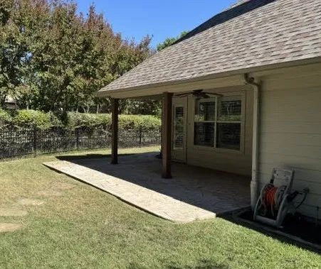 Back yard and patio,very private and gardening area