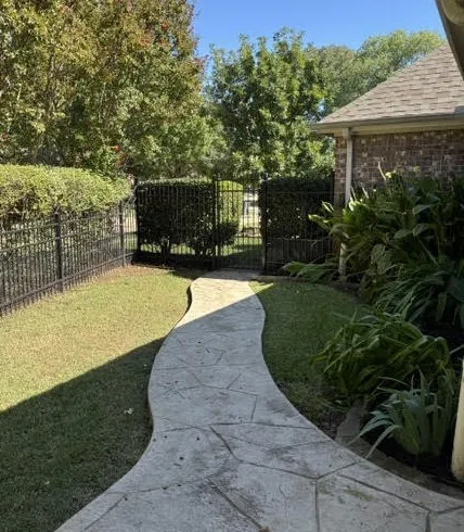 Side yard off the patio