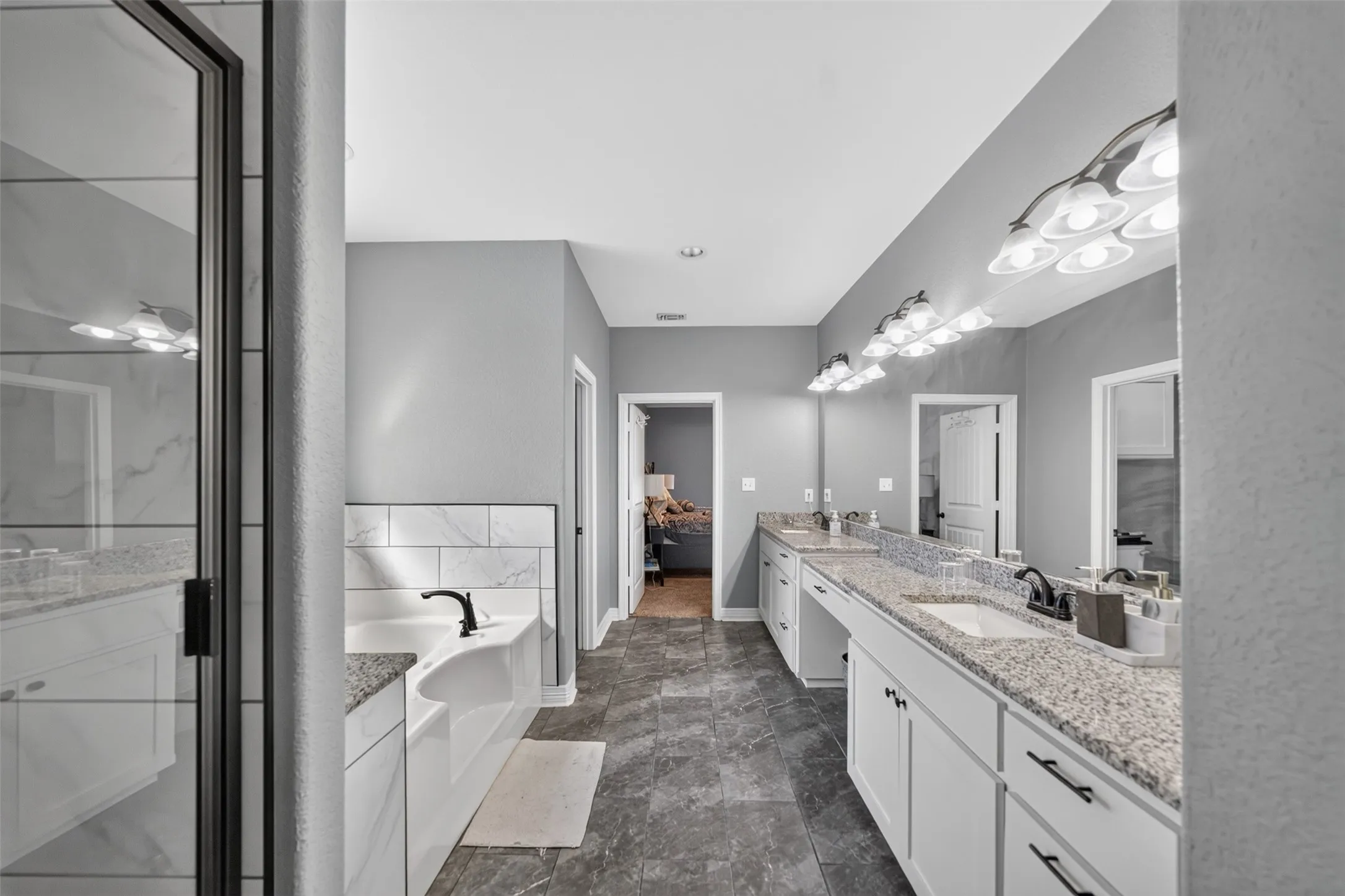Double Vanity Granite counter tops