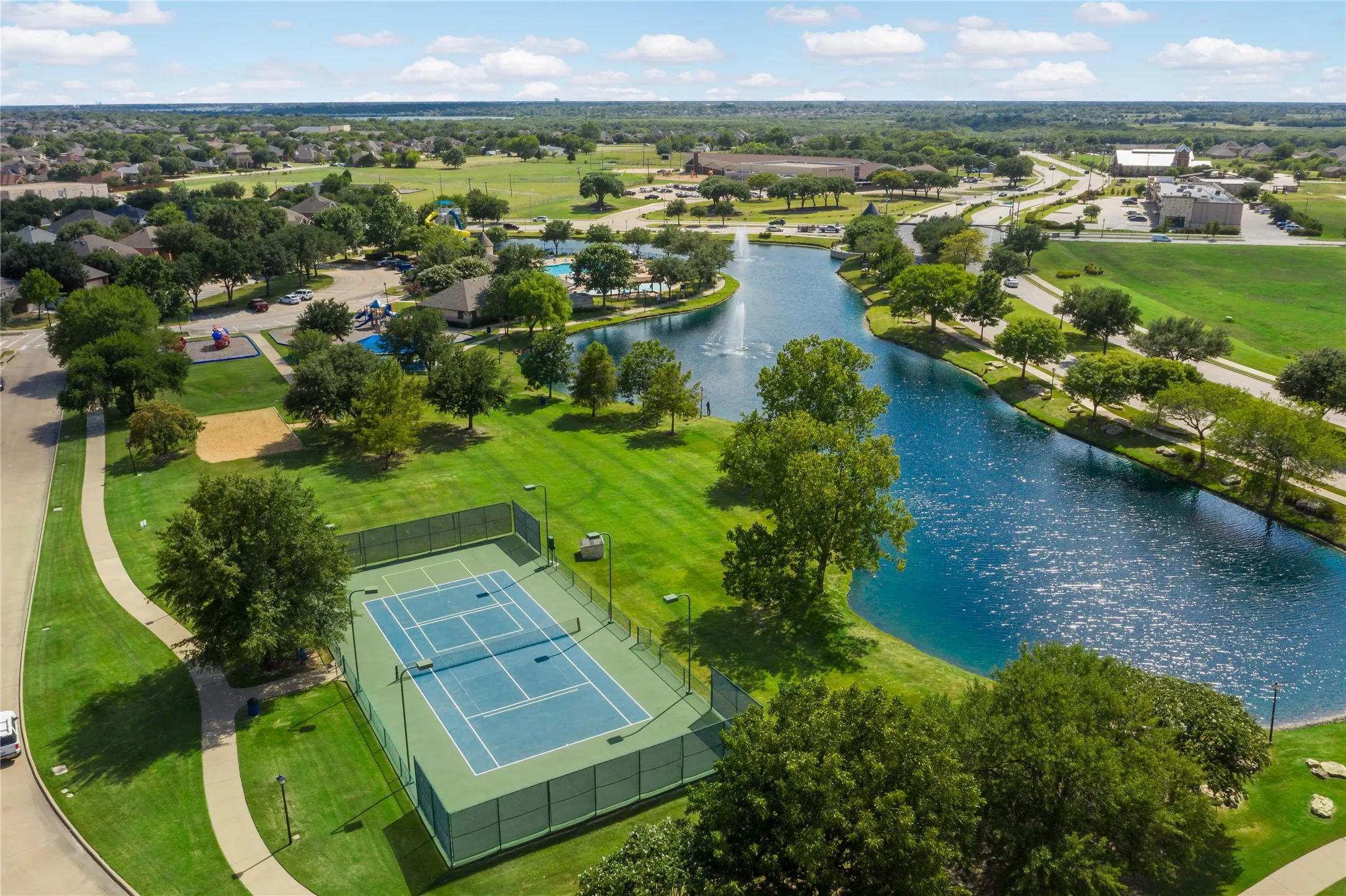 Game, Set, Match! – Waterview's community tennis courts offer a convenient place to enjoy a friendly match, sharpen your skills, or spend an active afternoon outdoors without leaving the neighborhood.