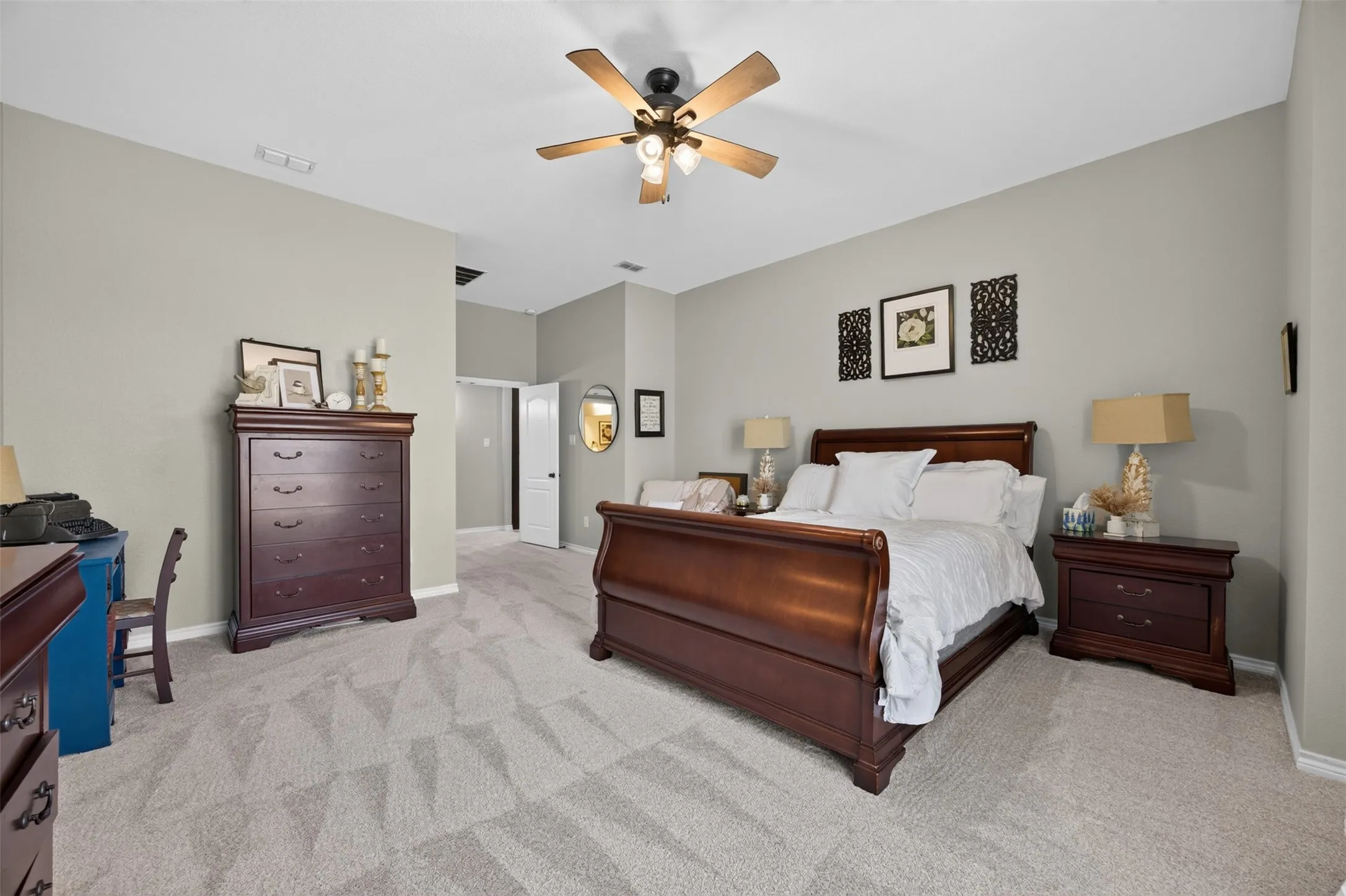Second primary suite at the front of the home, away from the main suite
