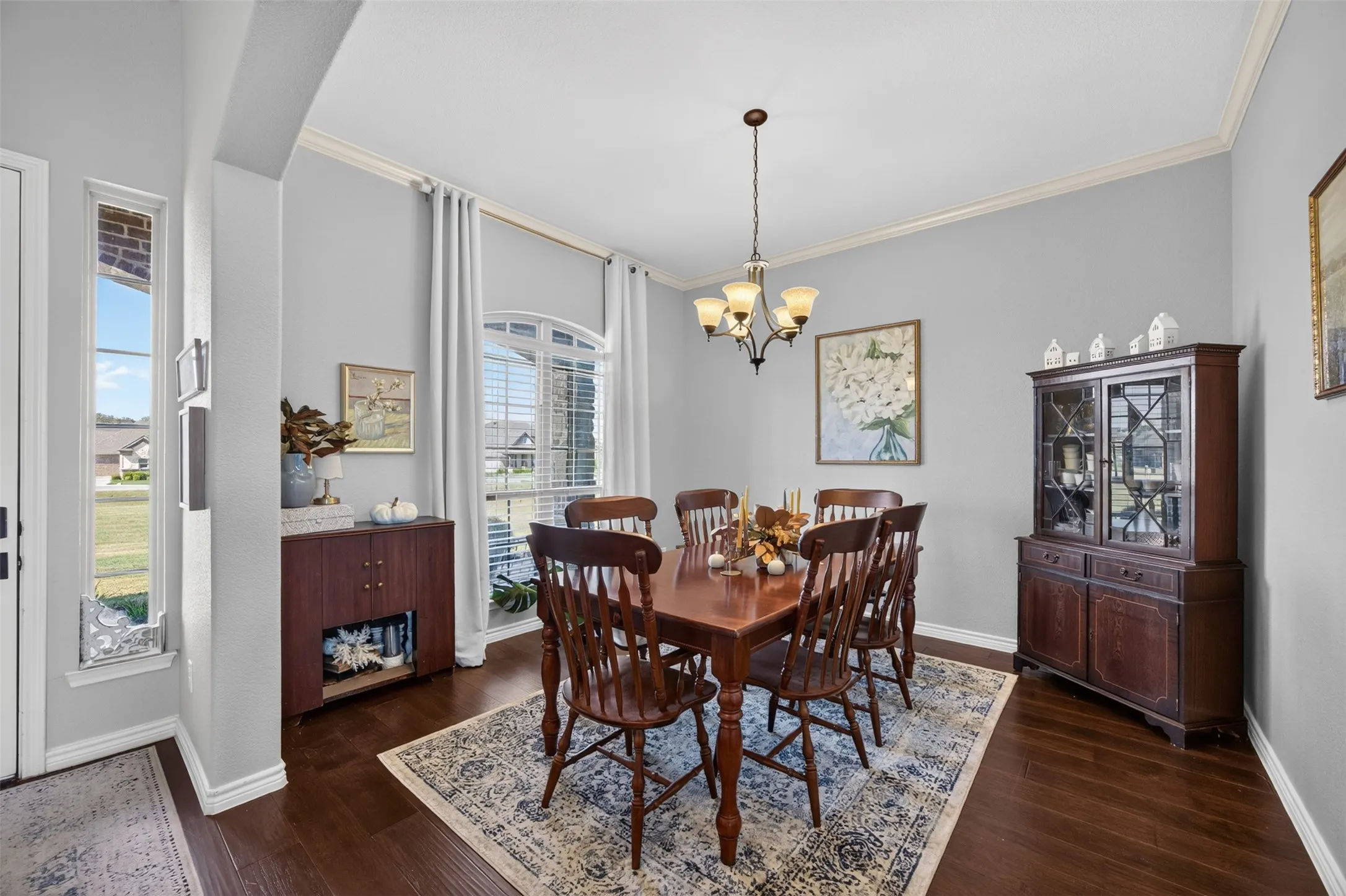 Formal dining room off the entry