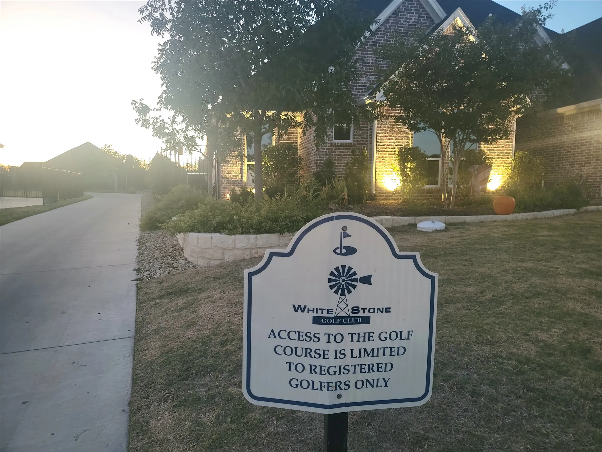 Golf cart path by the house