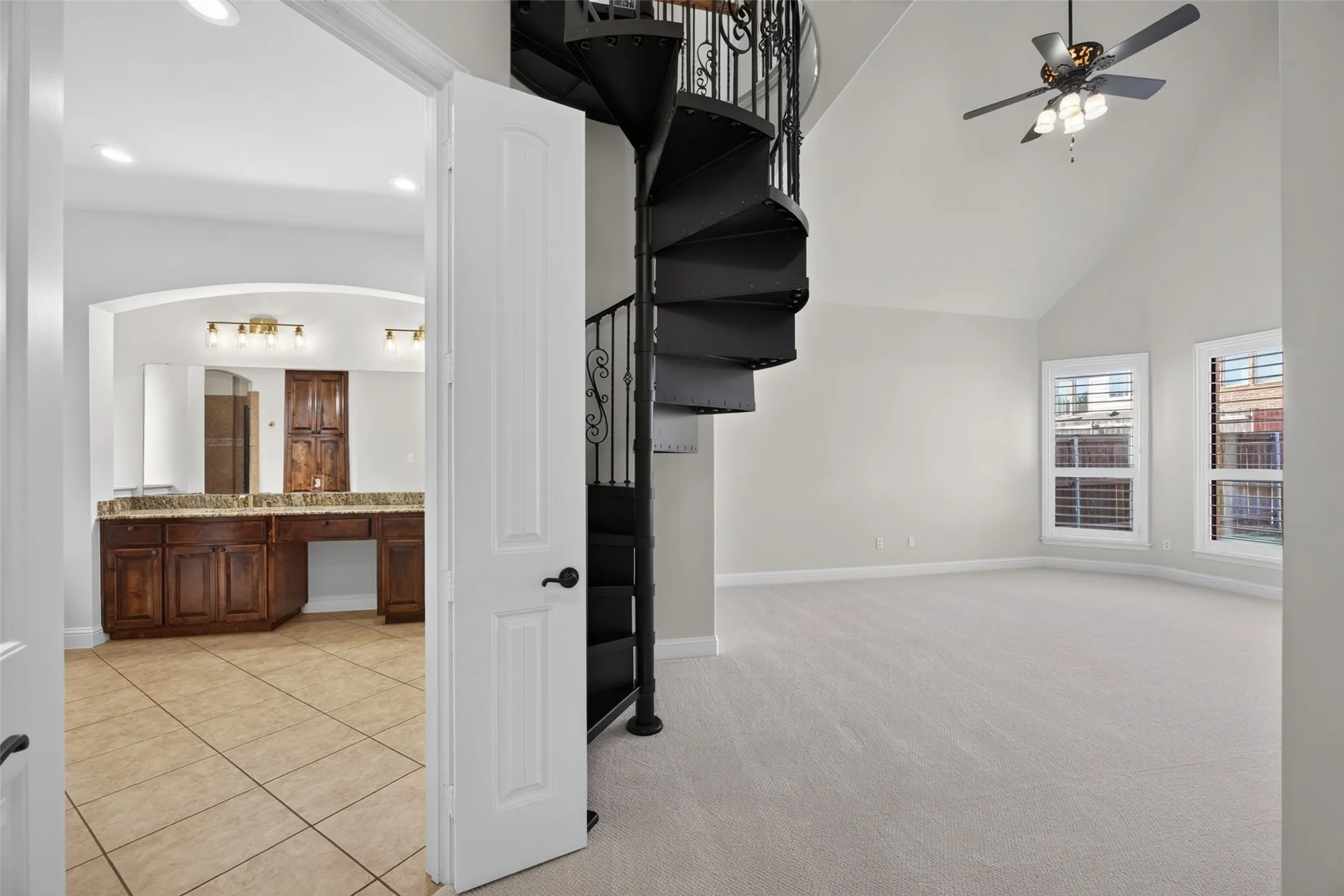 Primary suite features a second story bonus room and luxurious private bath!
