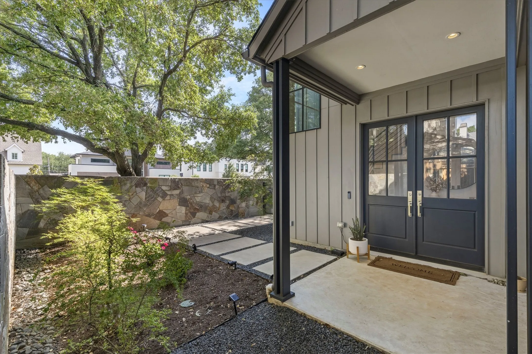 private front courtyard