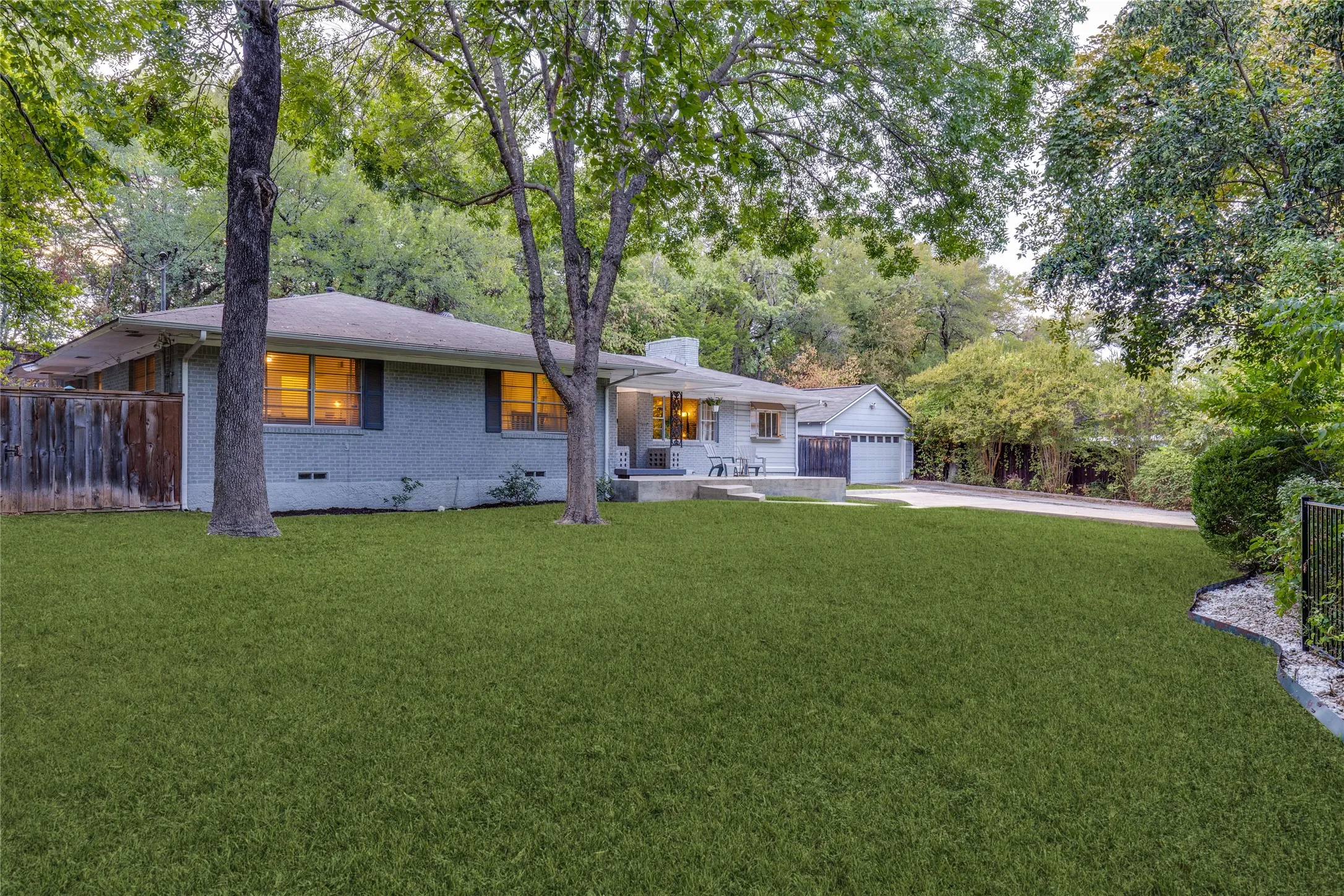 Part of the West Kessler neighborhood, this wooded retreat offers an unexpected sense of privacy and place.
