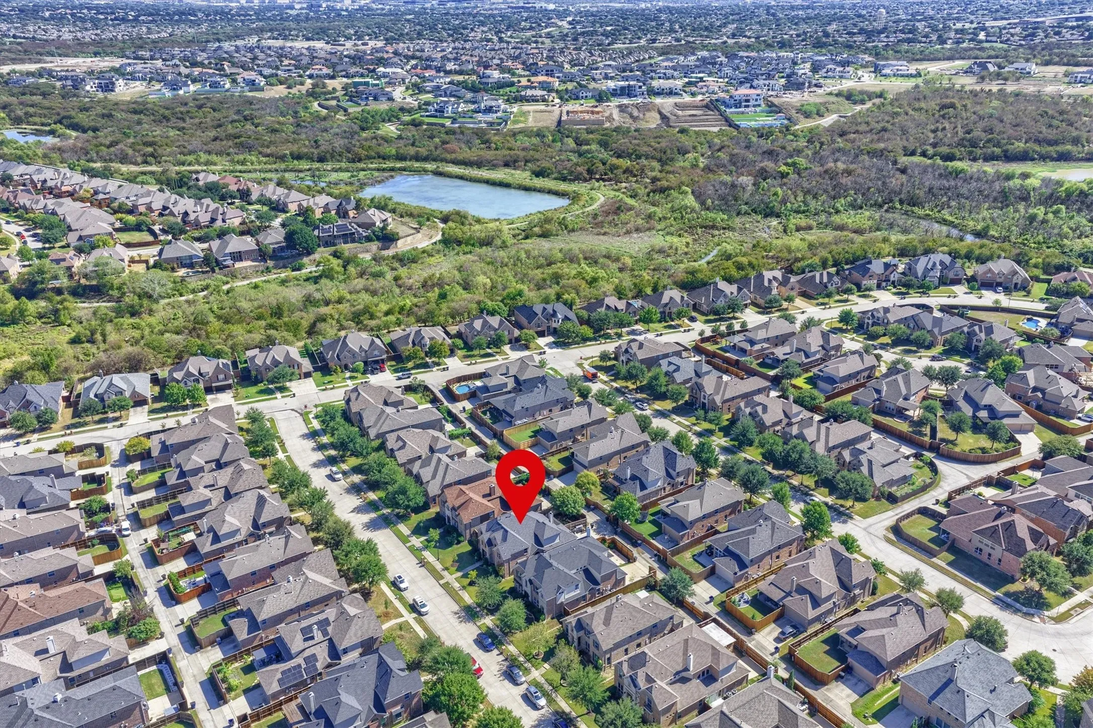 See the home’s location in relation to the nearby pond and surrounding green space!