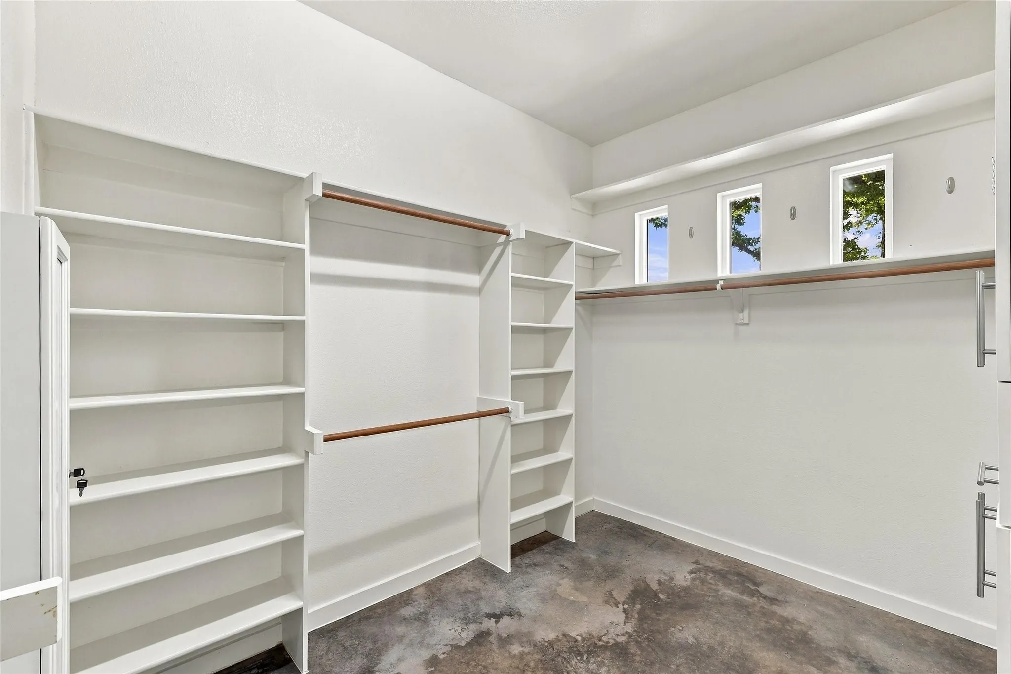 Plenty of closet space in the main bath area.