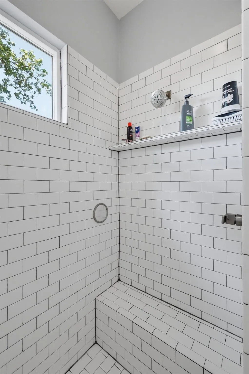 nice walk-in shower in the main bath