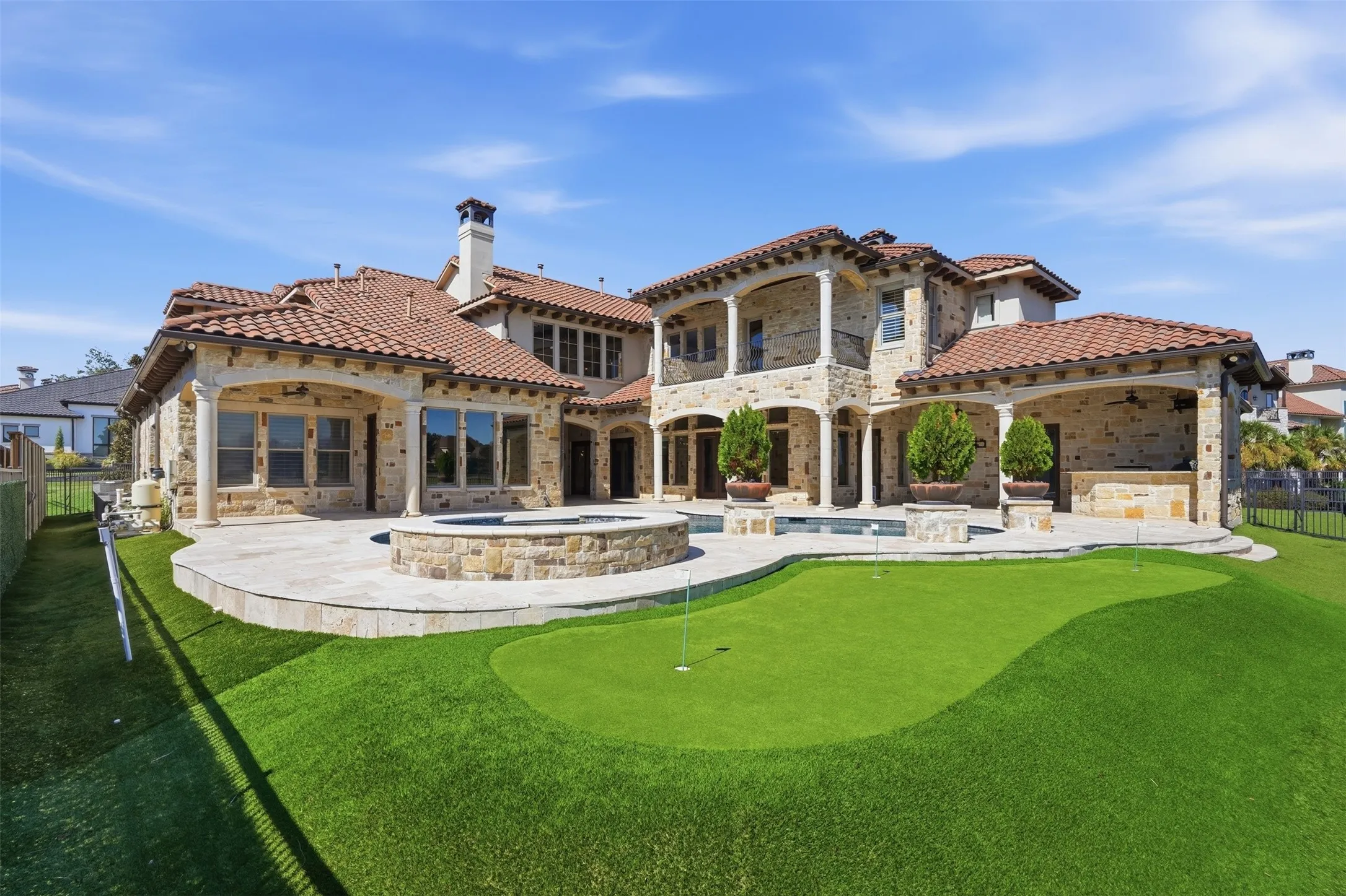 In addition to the indoor golf room, you have your own private putting green by the pool and spa!