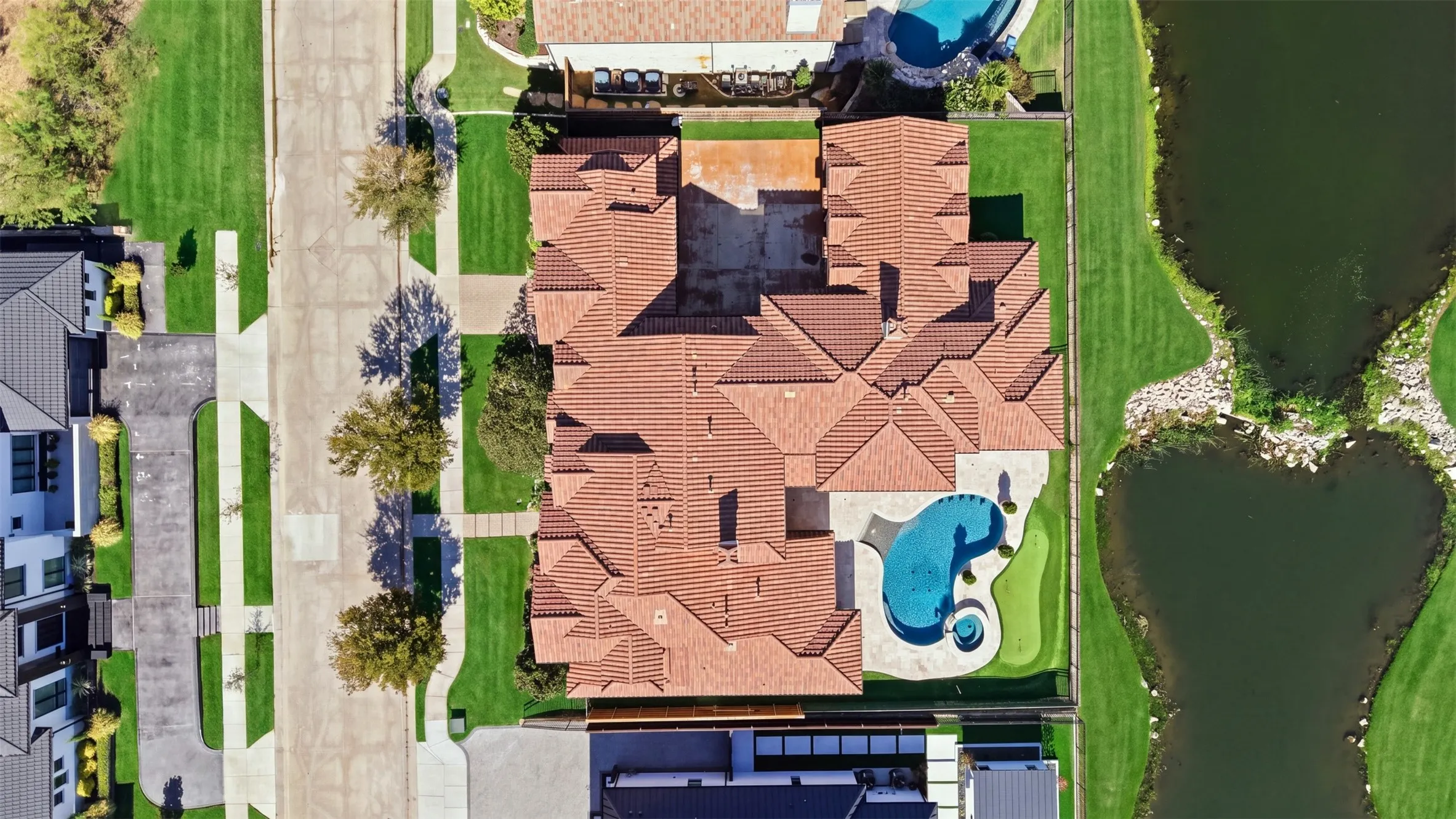 At 9,195 square feet, this is one of the largest residences in the community.