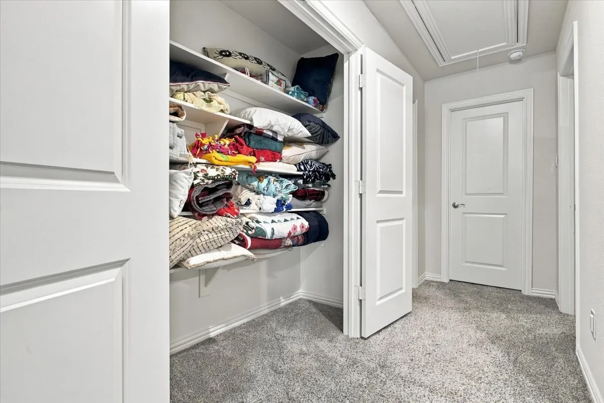 Upstairs hall storage closet