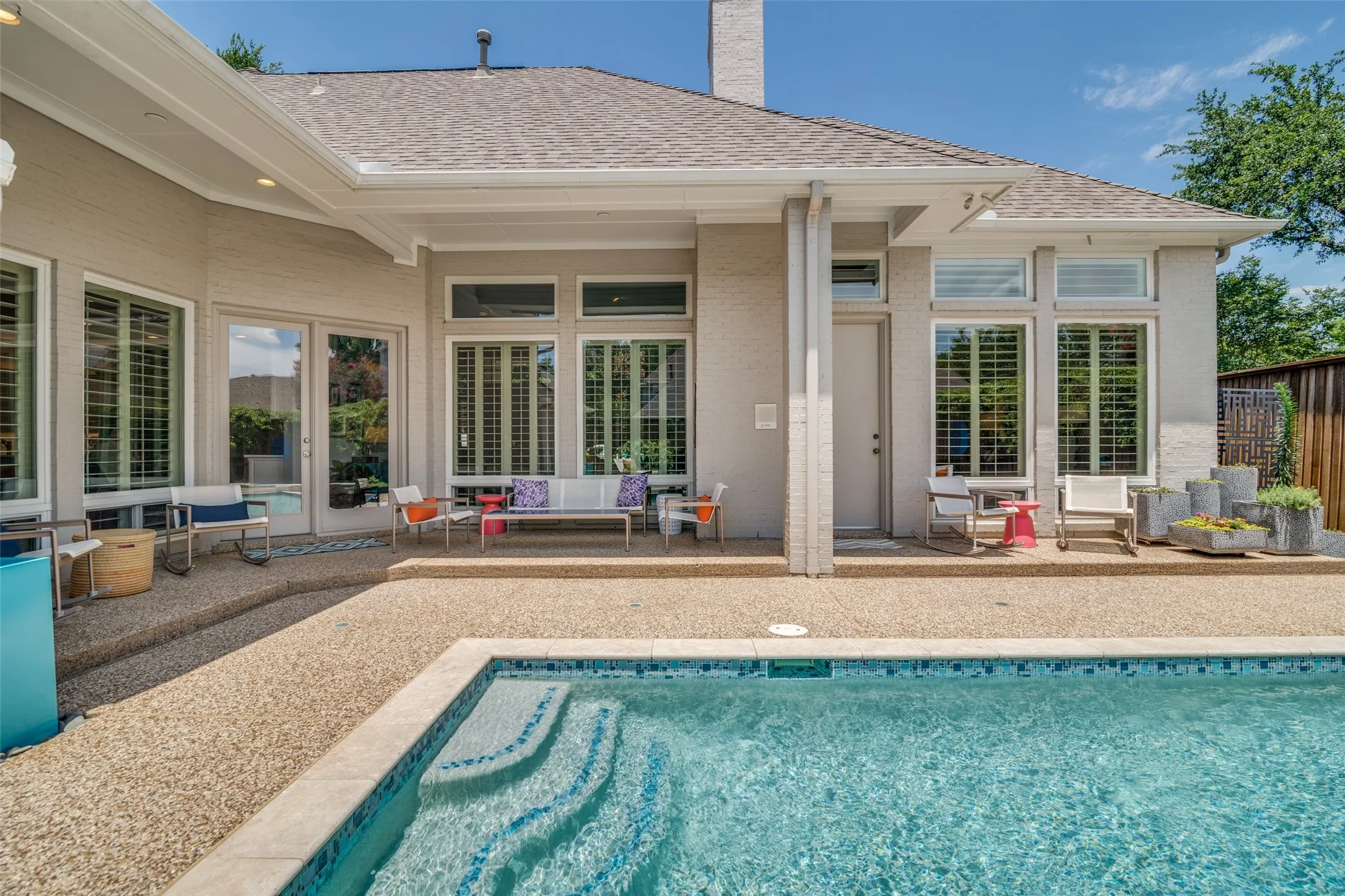 Expansive covered patio space