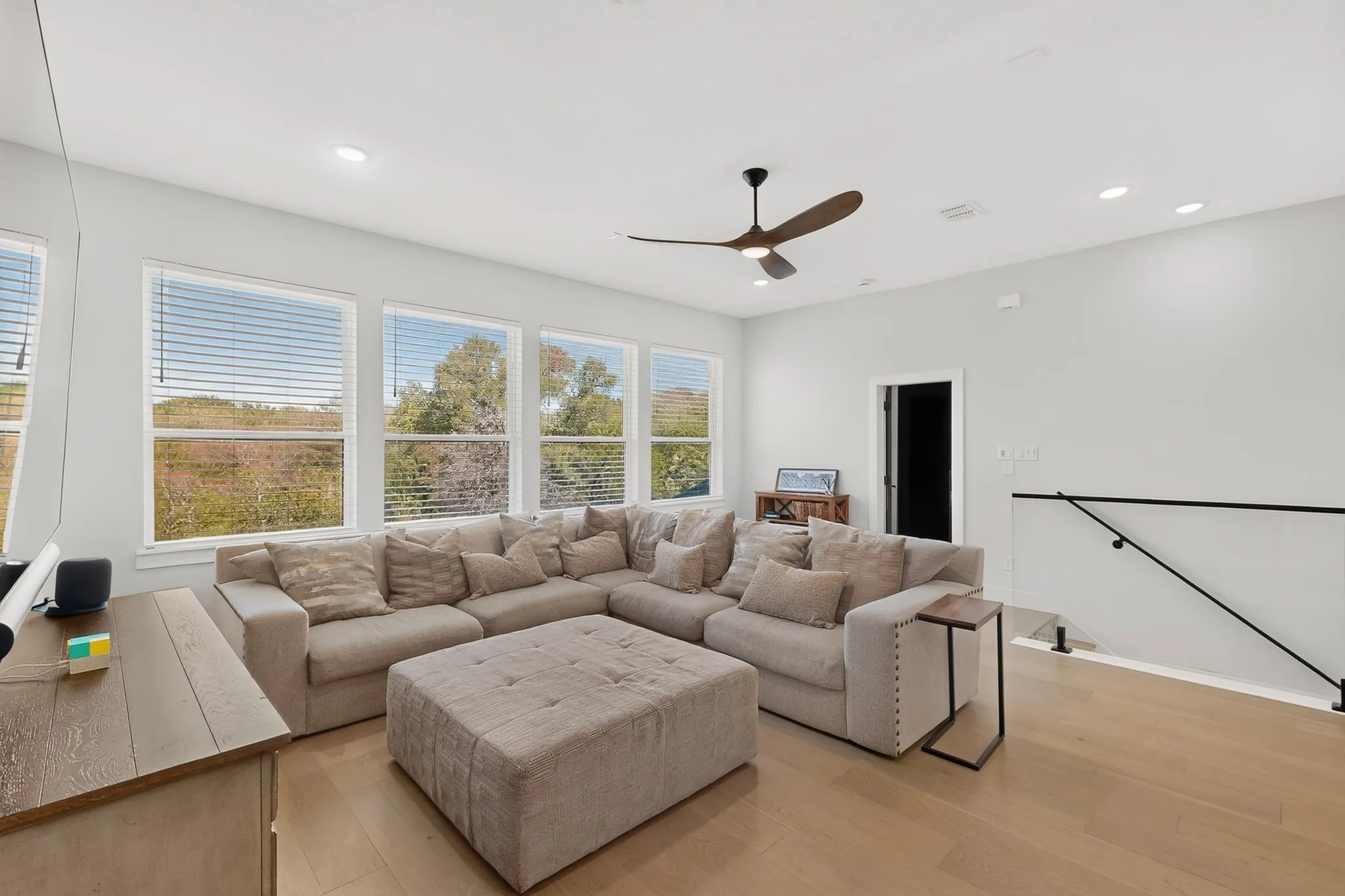 Hardwood-style flooring throughout