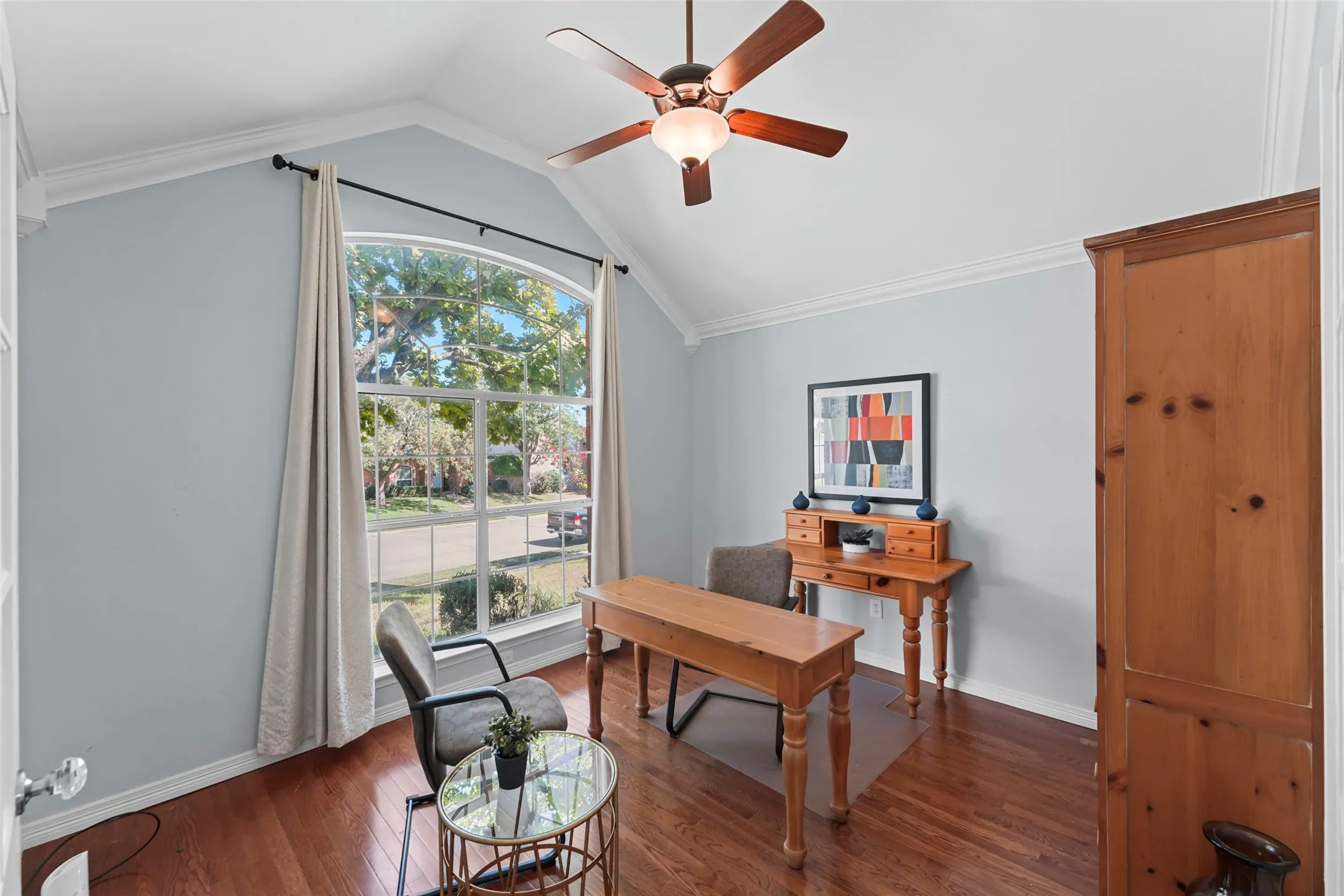 Private Office with French Doors accesible from Foyer