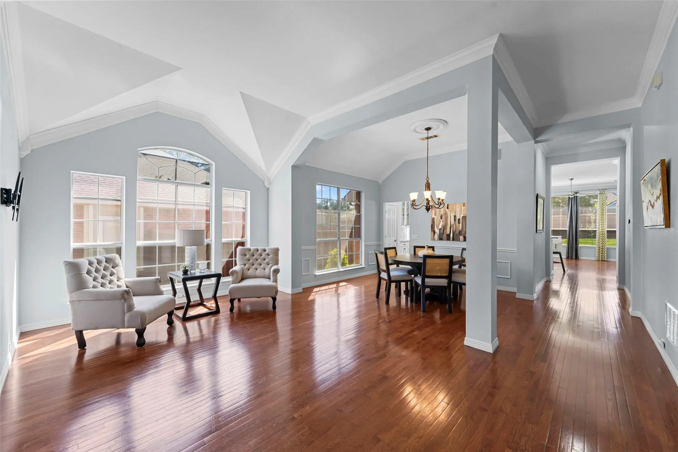 Wood Floors and lots of natural light