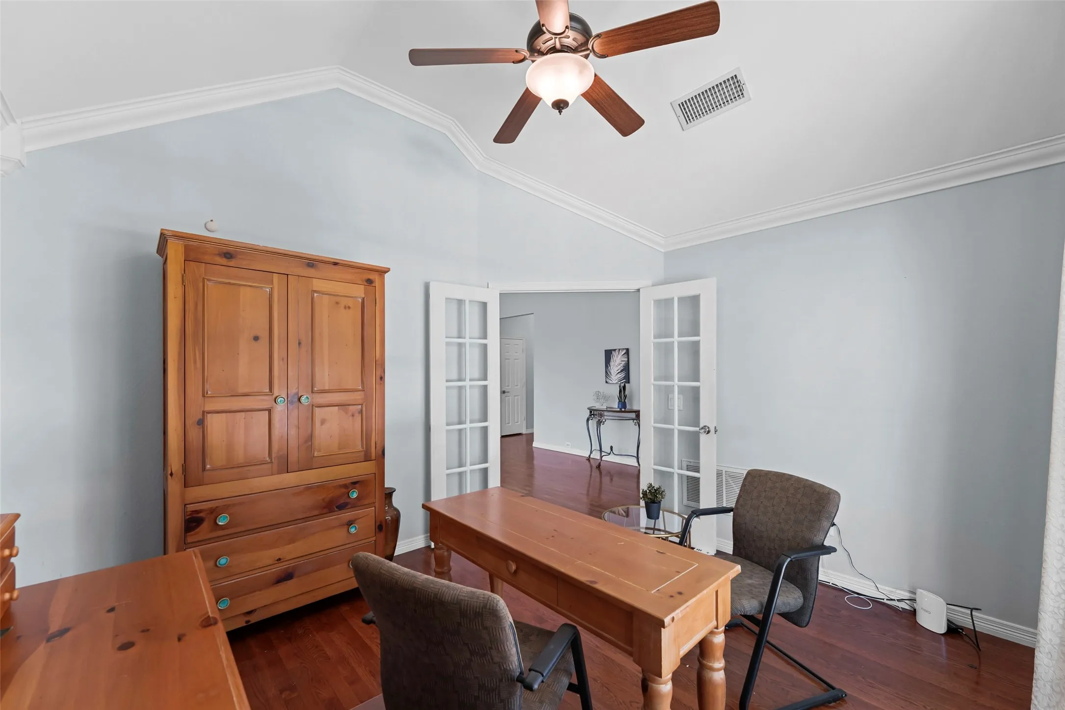Vaulted Ceiling in the Office
