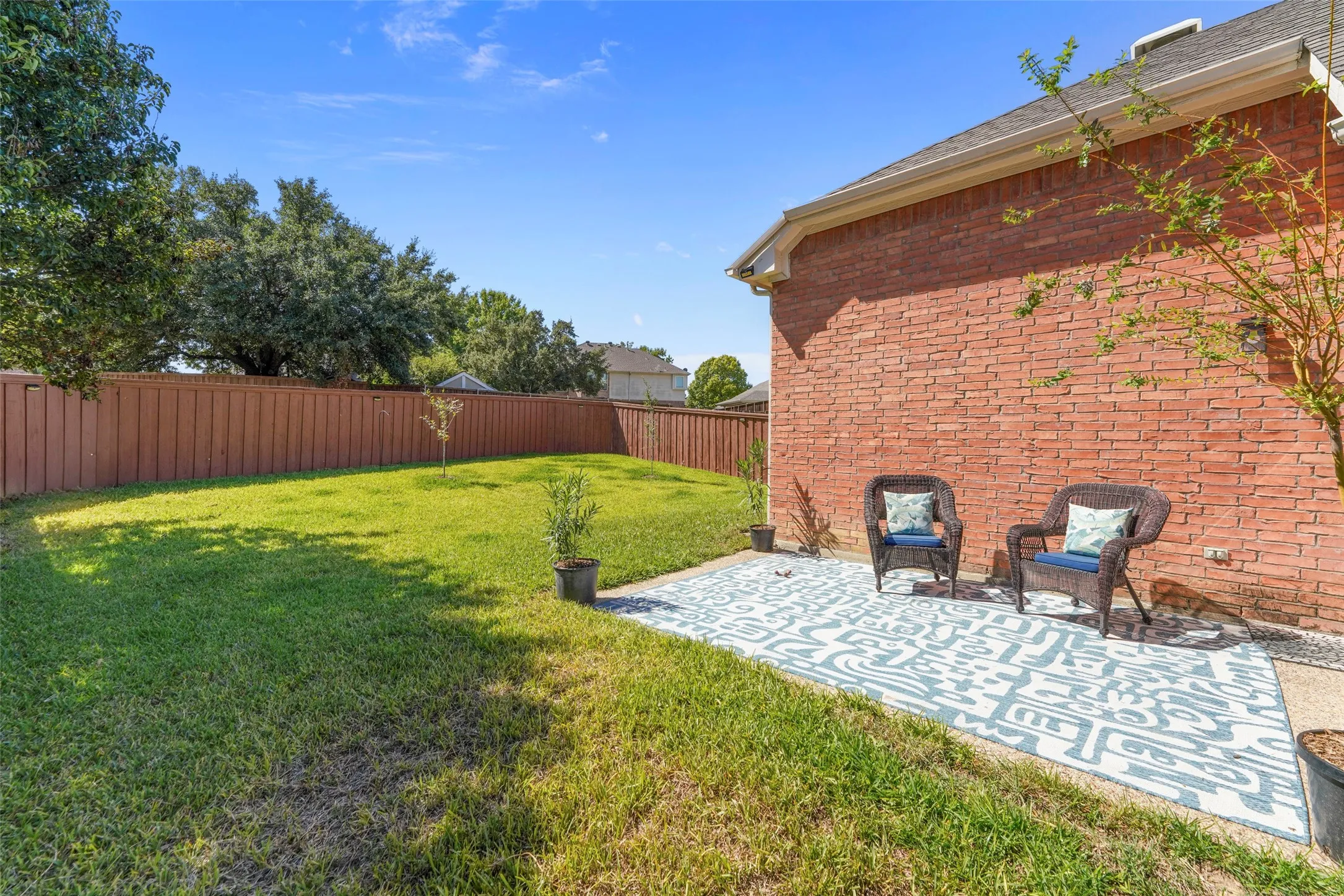 Patio is perfect for barbeques or morning coffee