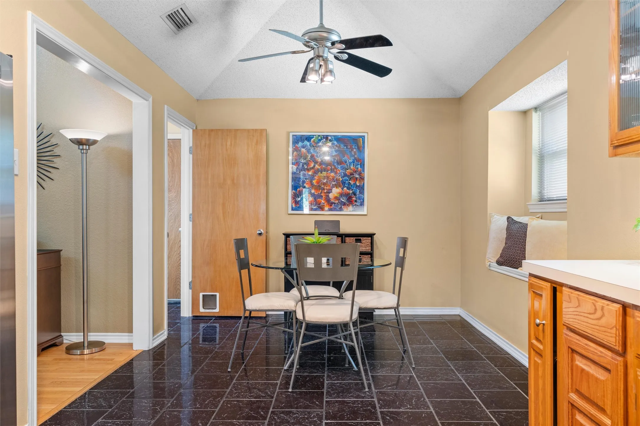 Large eat in kitchen area open to the family room.