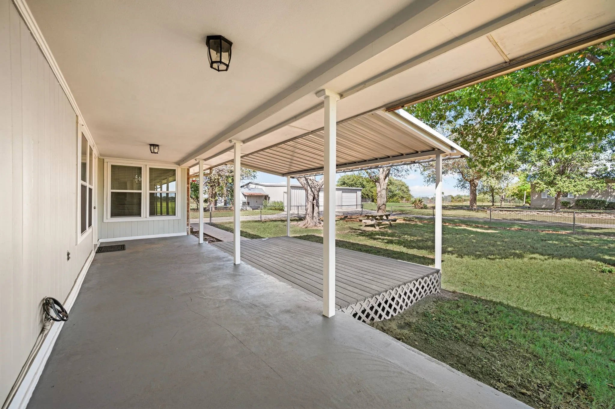 Covered back patio