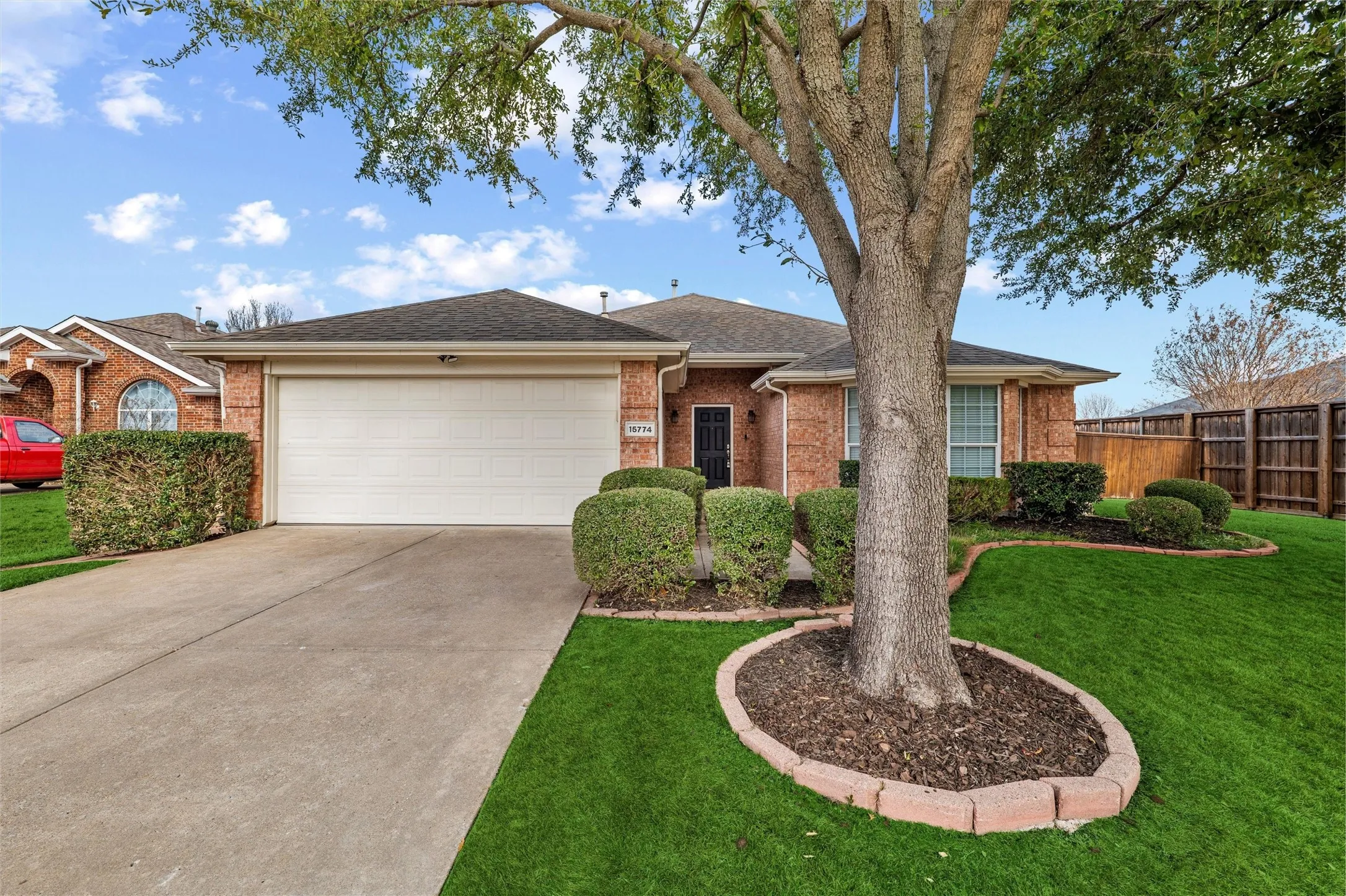 Classic brick charm meets modern updates in this beautifully maintained Frisco home, offering exceptional curb appeal and a welcoming first impression.