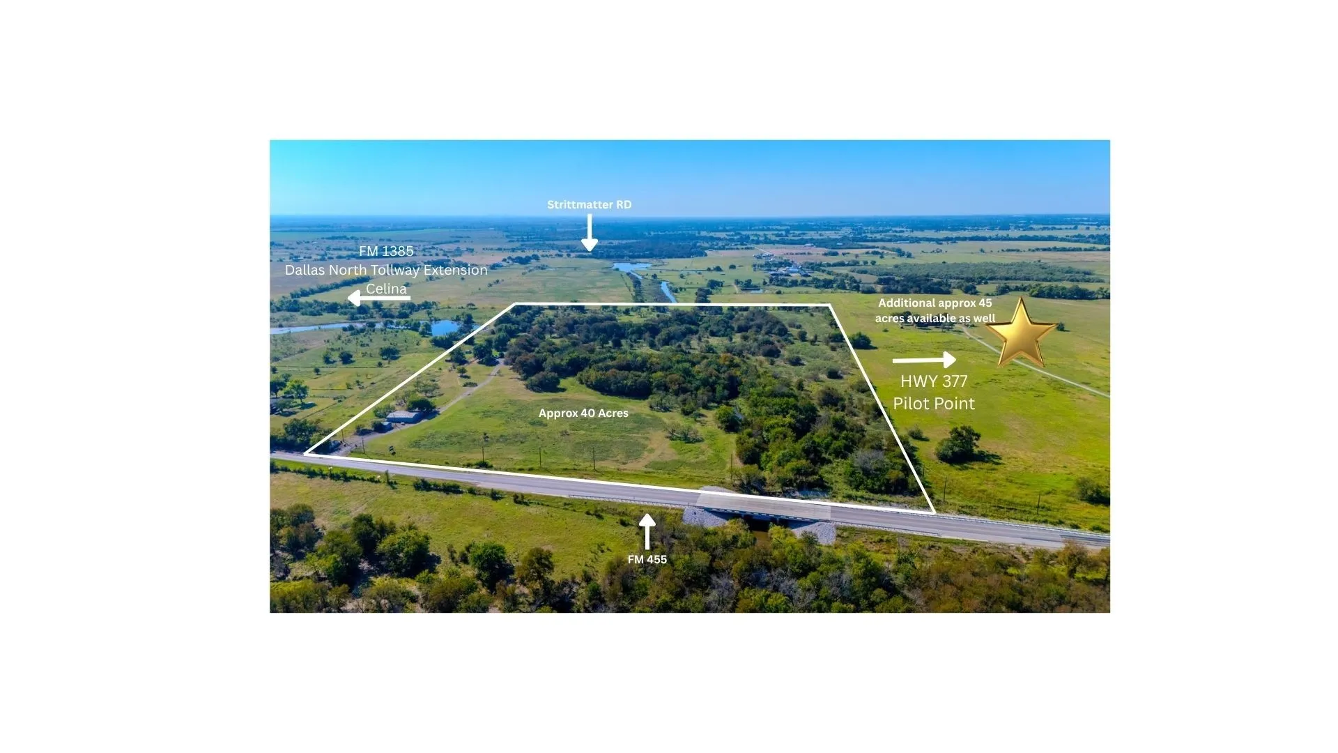 Improved Land For Sale in Denton County , 55 Acres FM 455, Pilot Point, Texas 76258, 0, 0, Garage spaces, 0 Sqft, built in 0, mls#21404769, Real Estate Agent in Pilot Point, Homes For Sale in Denton county, Homes For Sale in Pilot Point, Realtor in Pilot Point Texas, Real Estate Brokerage Independent Realty Texas, Luminita Cordes Realtor