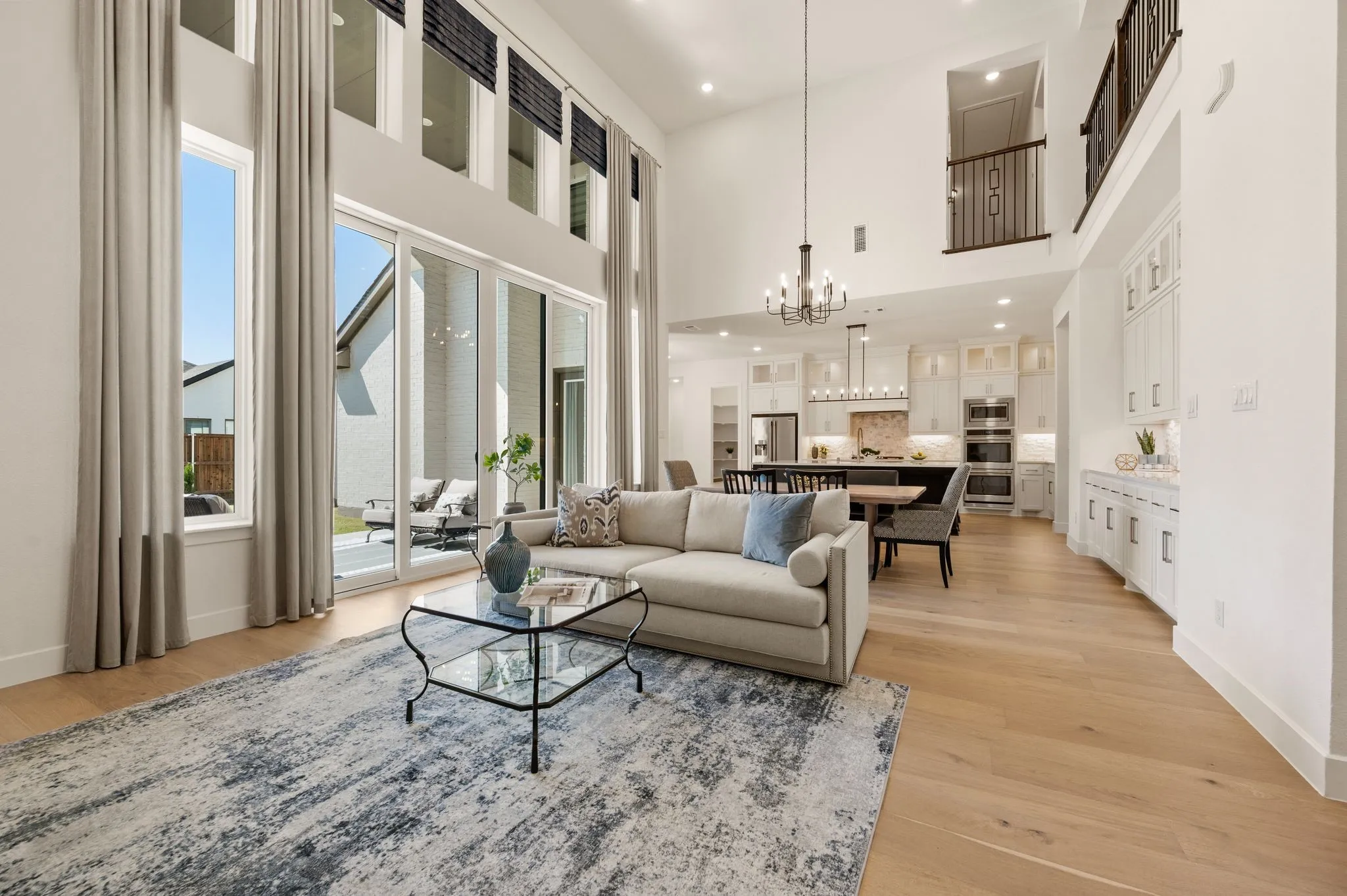 Soaring ceilings and expansive windows