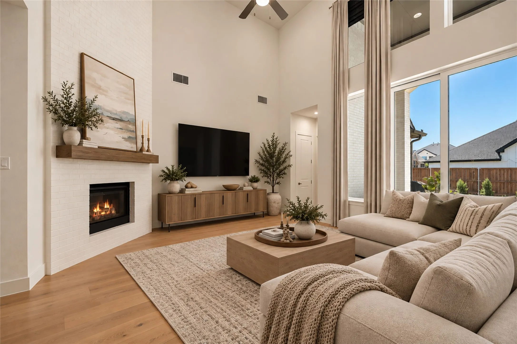 **virtually staged** living area
