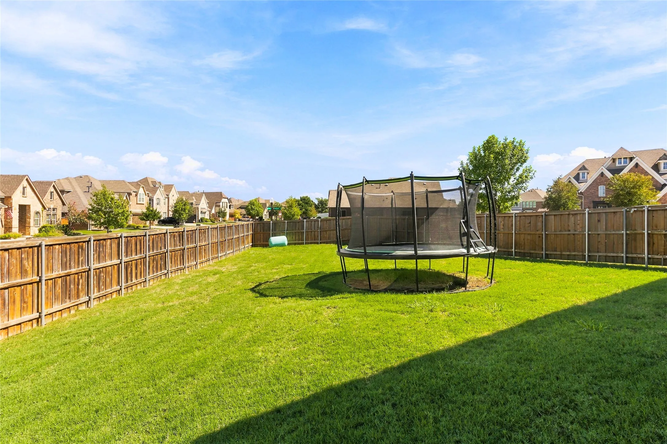 Expansive backyard with plenty of open green space.
