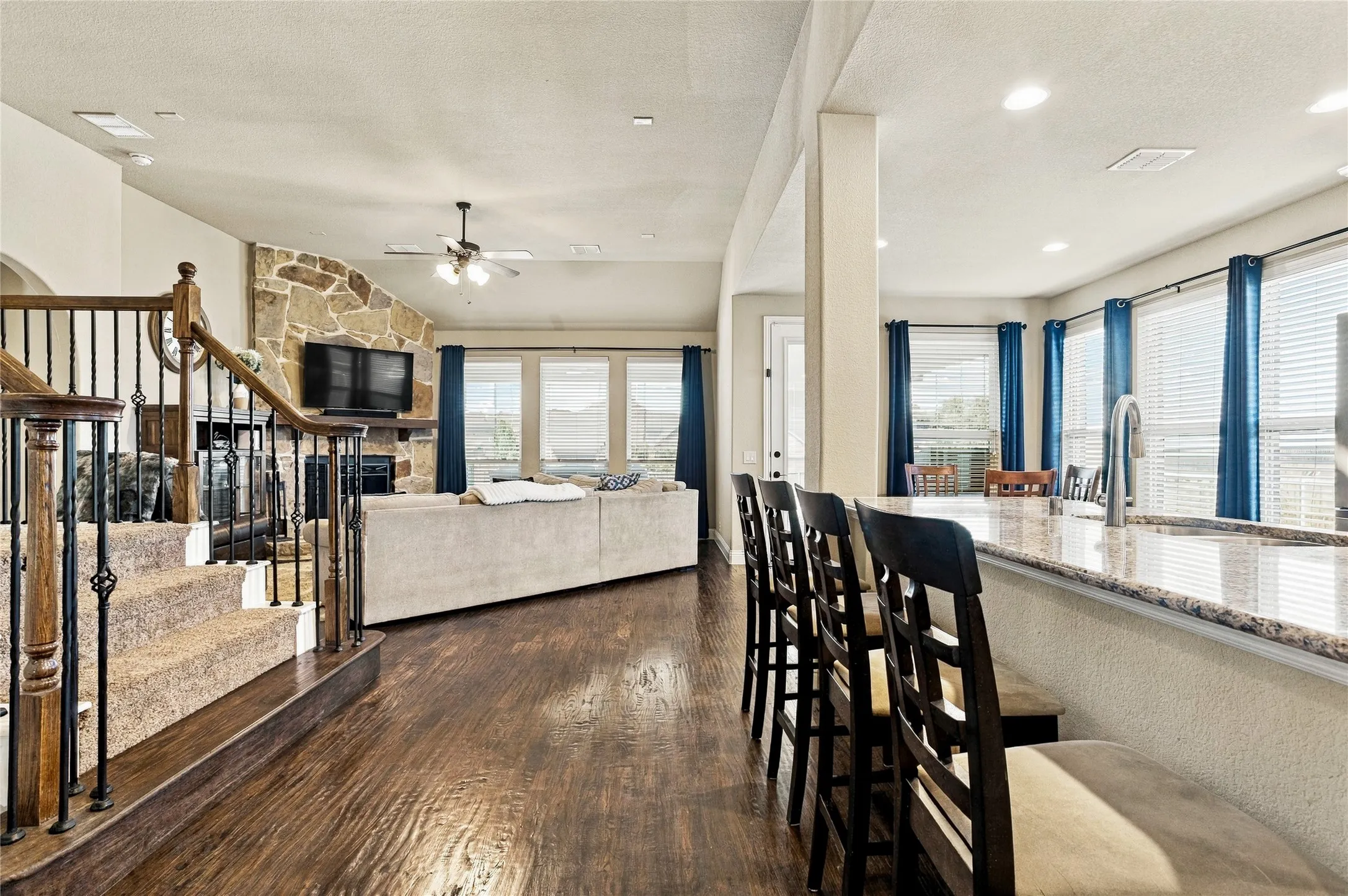 Open-concept living and dining spaces designed for everyday comfort.