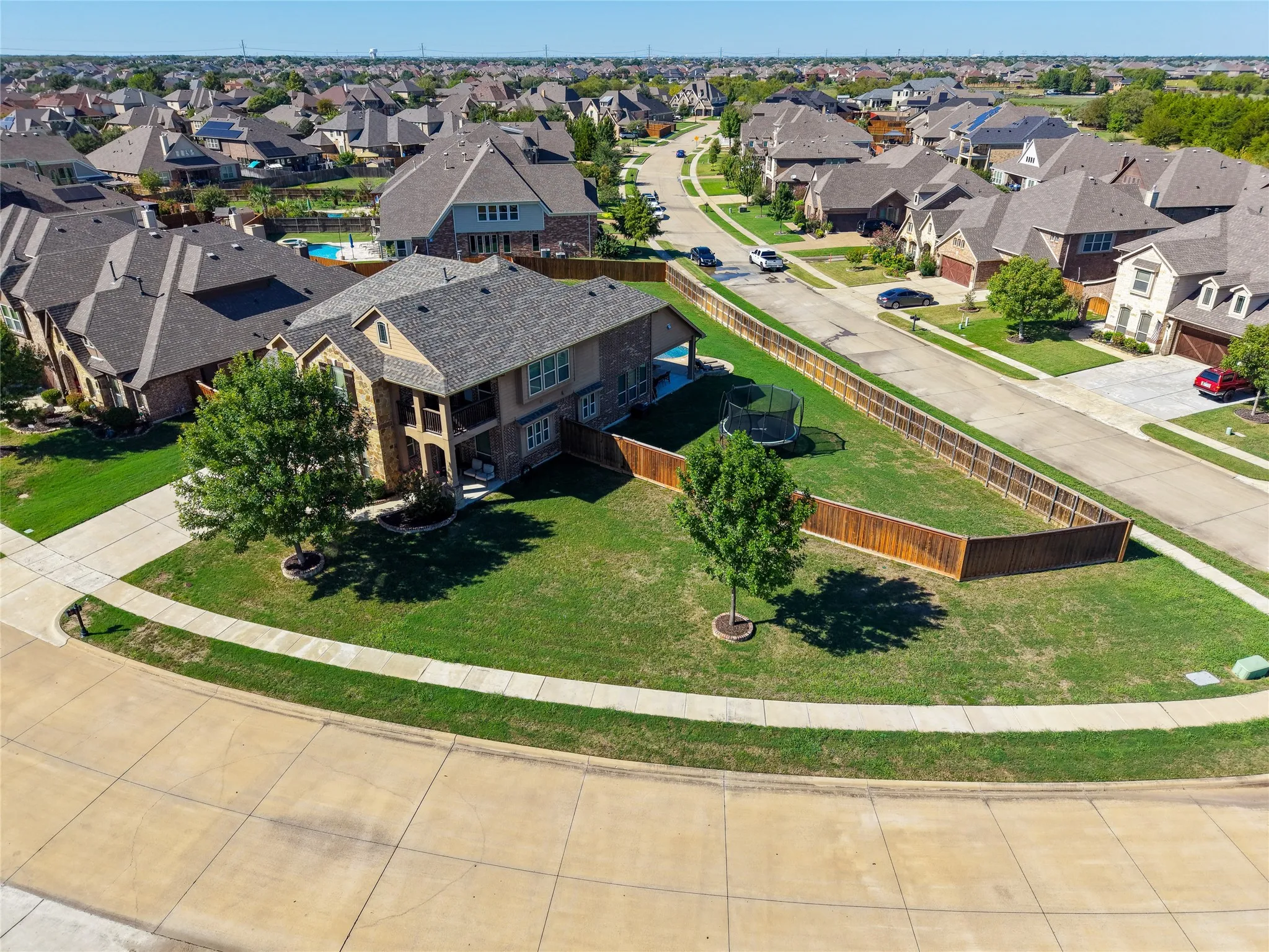 Aerial view highlighting the home's location and surrounding neighborhood.
