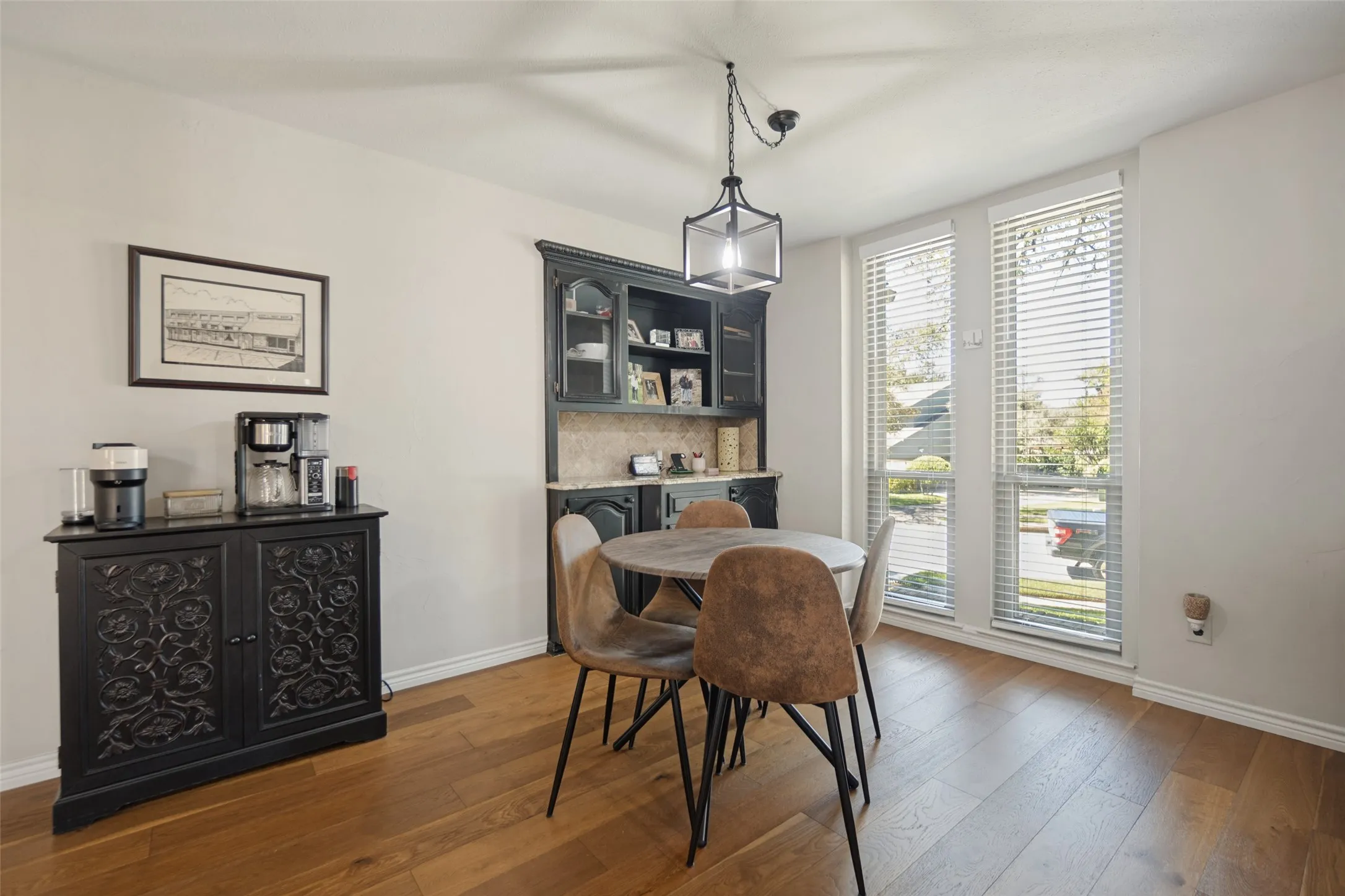 Hardwood-style flooring throughout