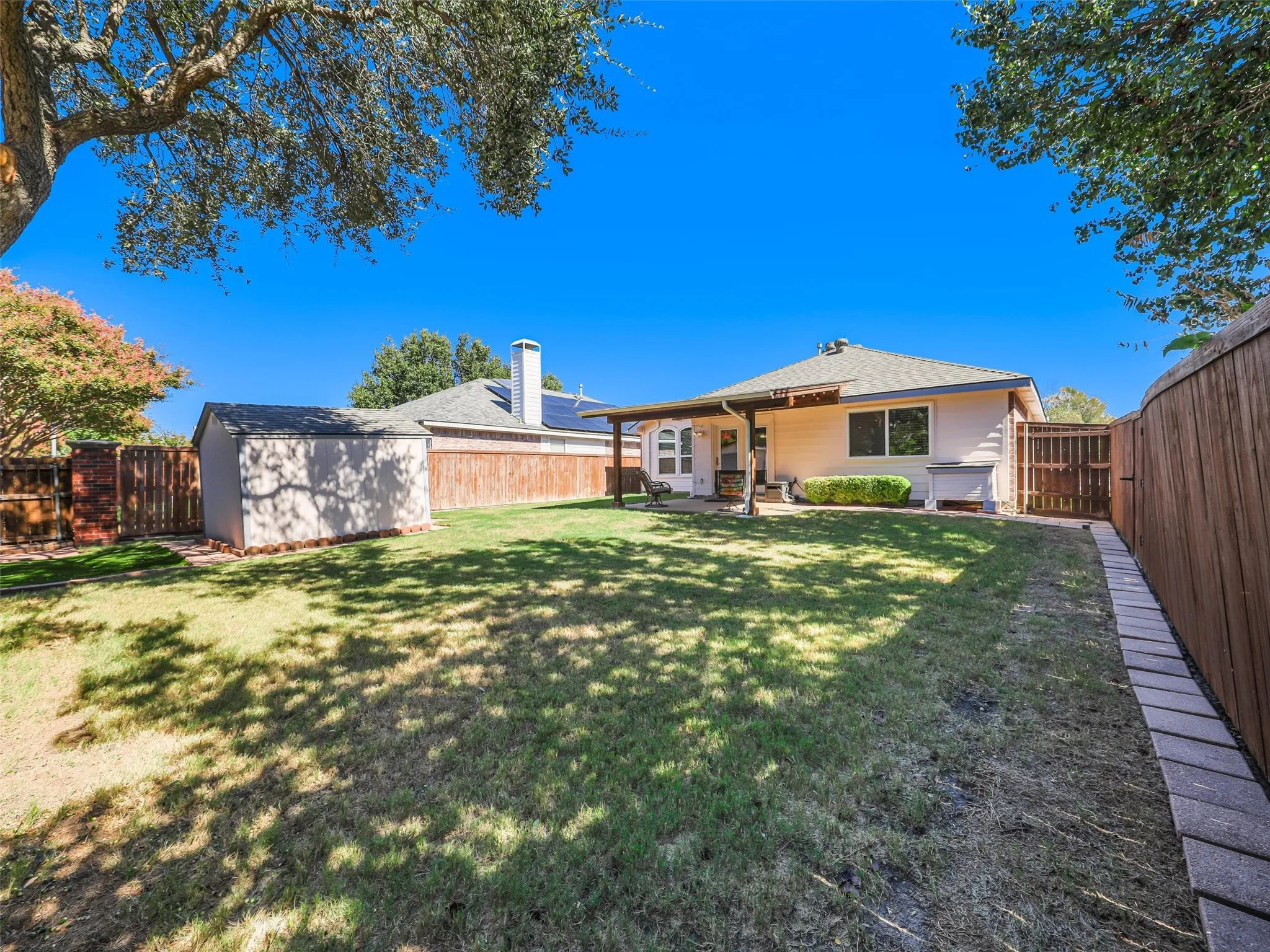 Views of entire backyard