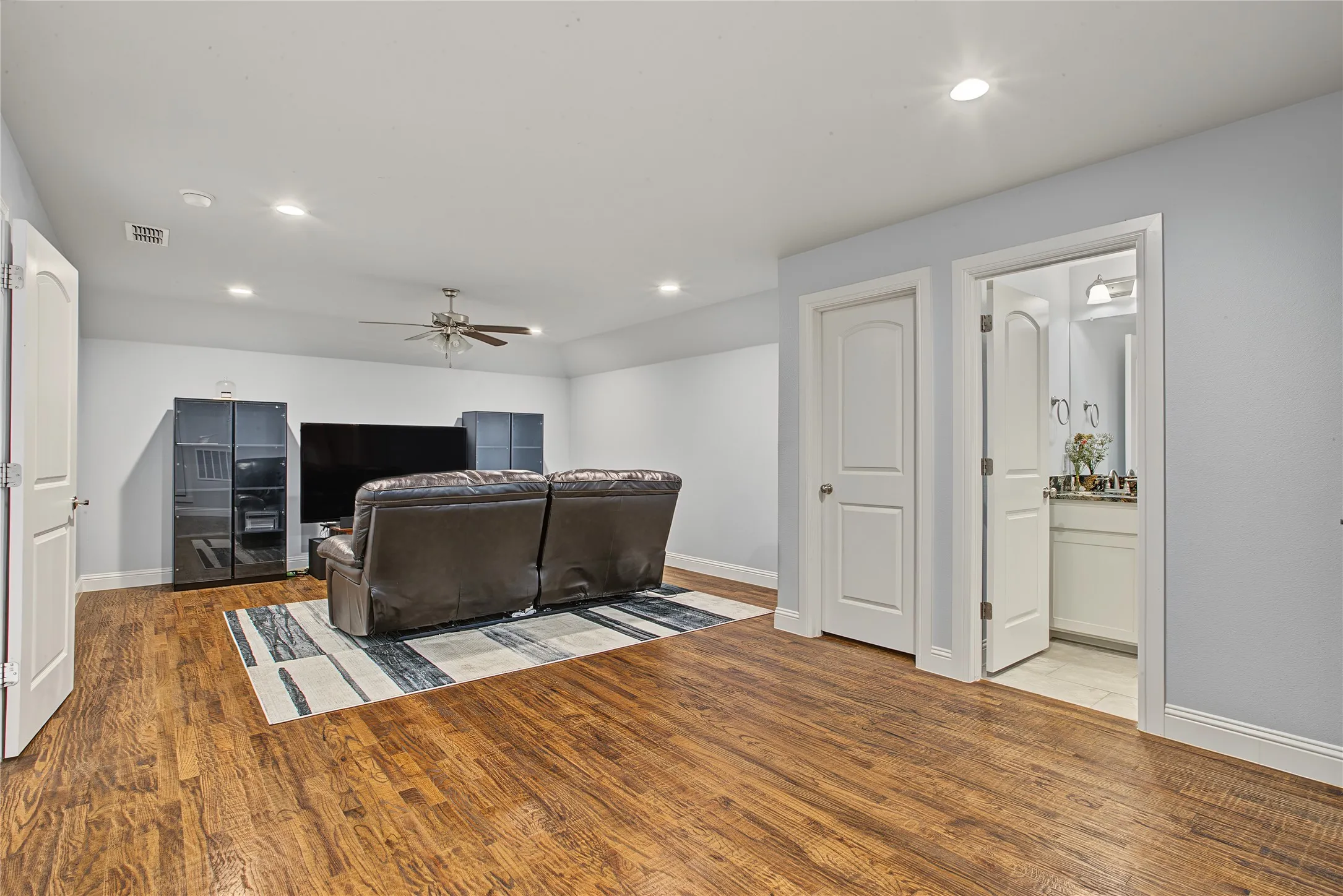 Upstairs Media Room with full Bathroom