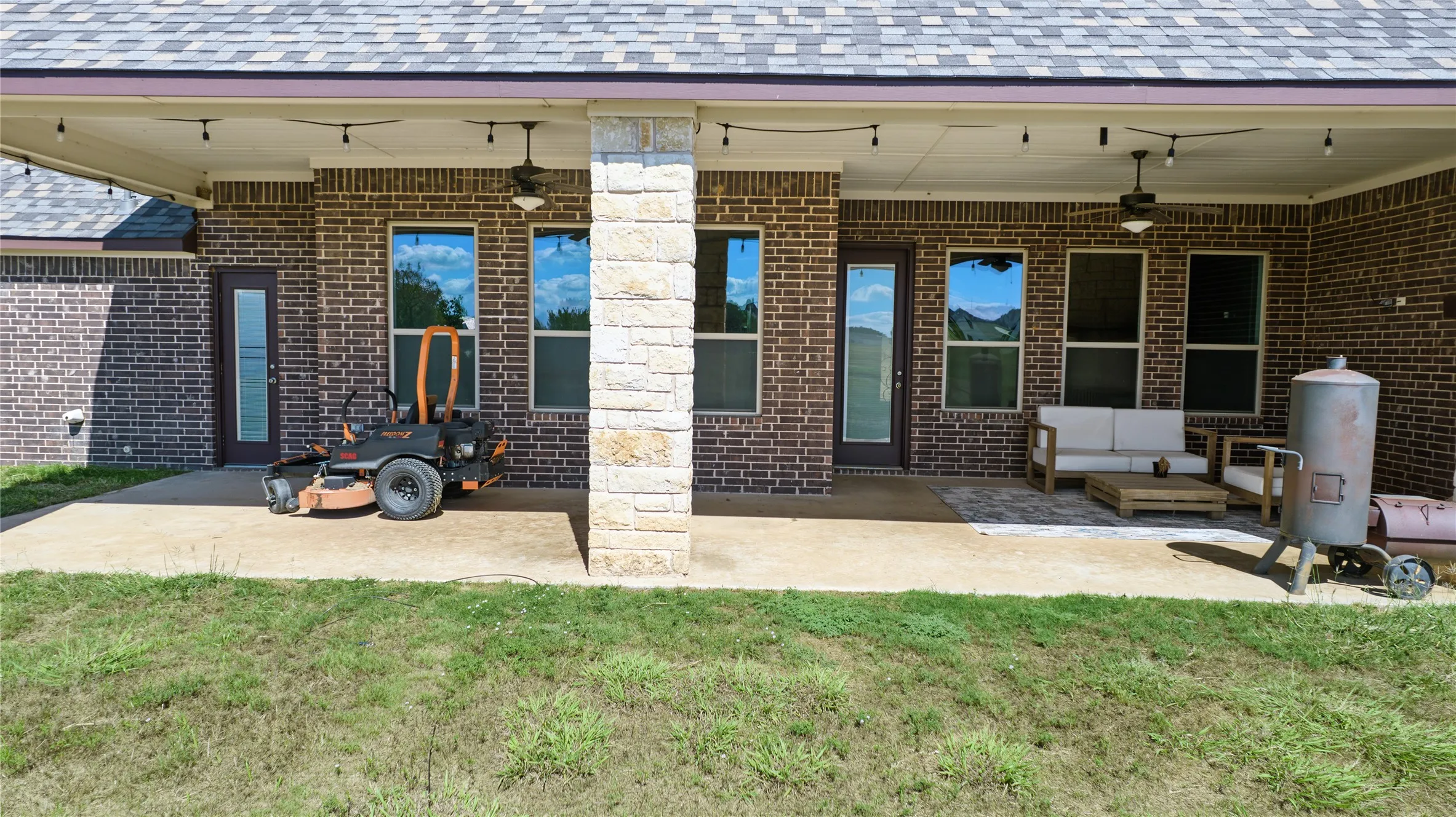 Covered Patio with Gas Fireplace