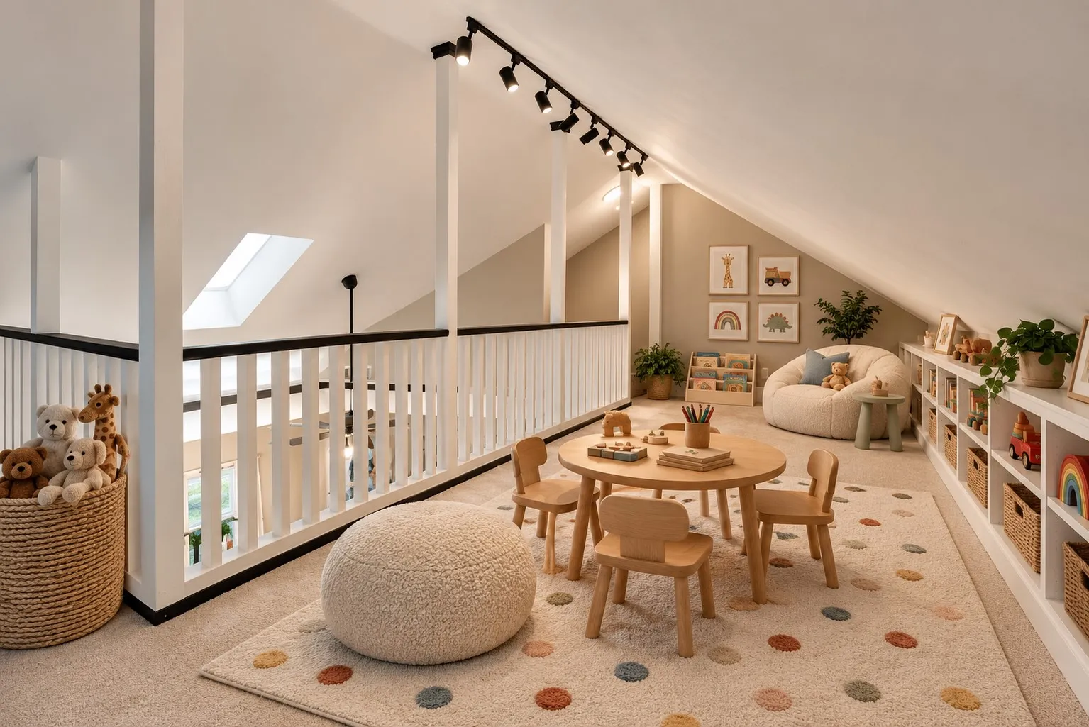 Virtually staged as children's playroom.