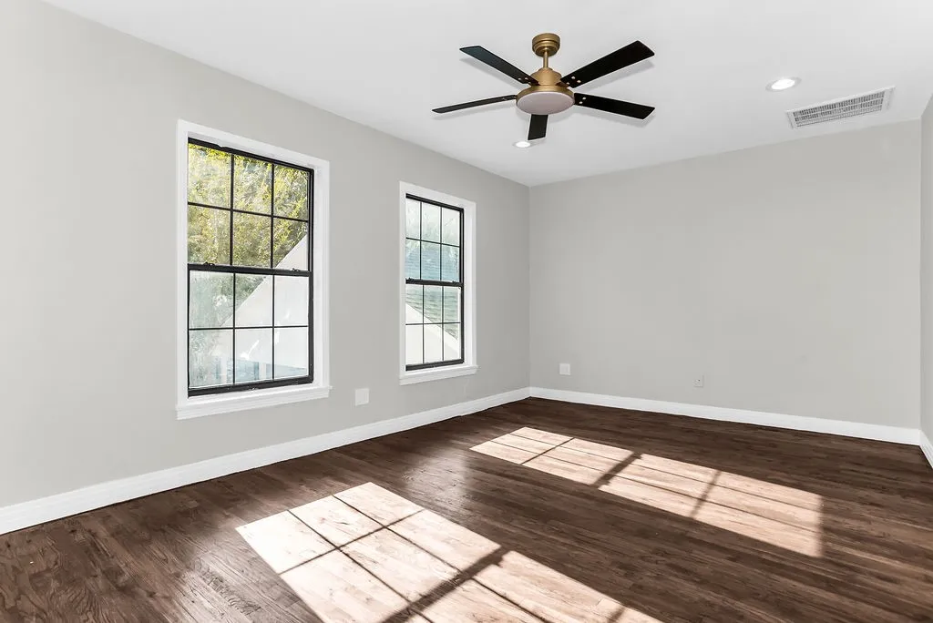 Upstairs bedroom in the separate wing over the garage