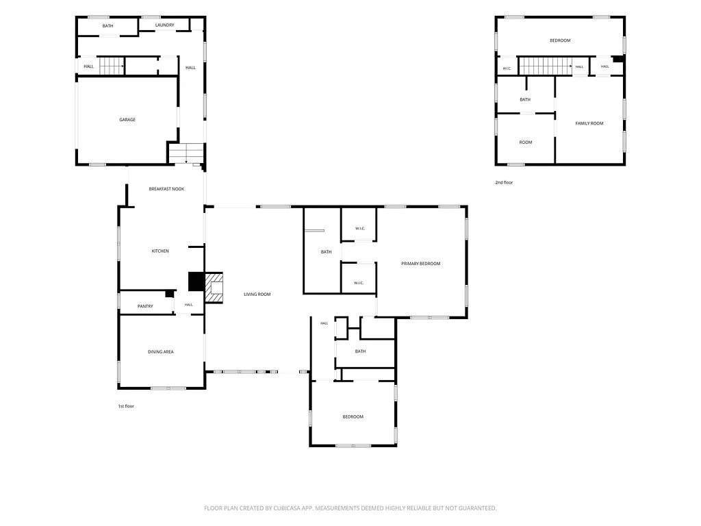 Floor plan layout, first and second floor