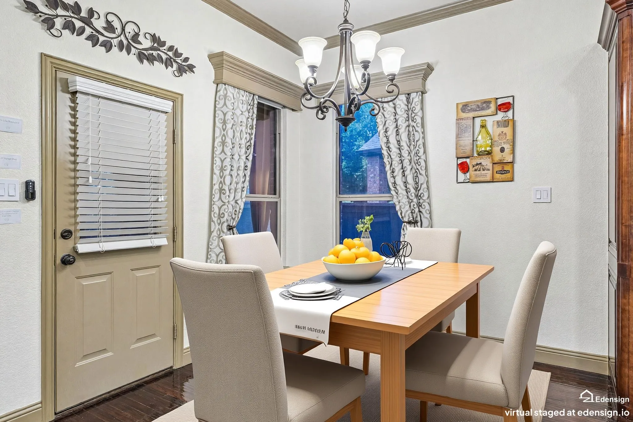 Wood-finish flooring, recessed lighting, and a ceiling fan